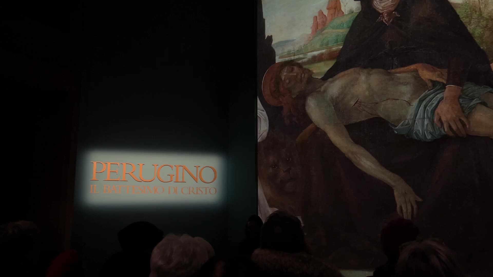 The Baptism of Christ by Perugino at the Christmas exhibition at Palazzo Marino in Milan