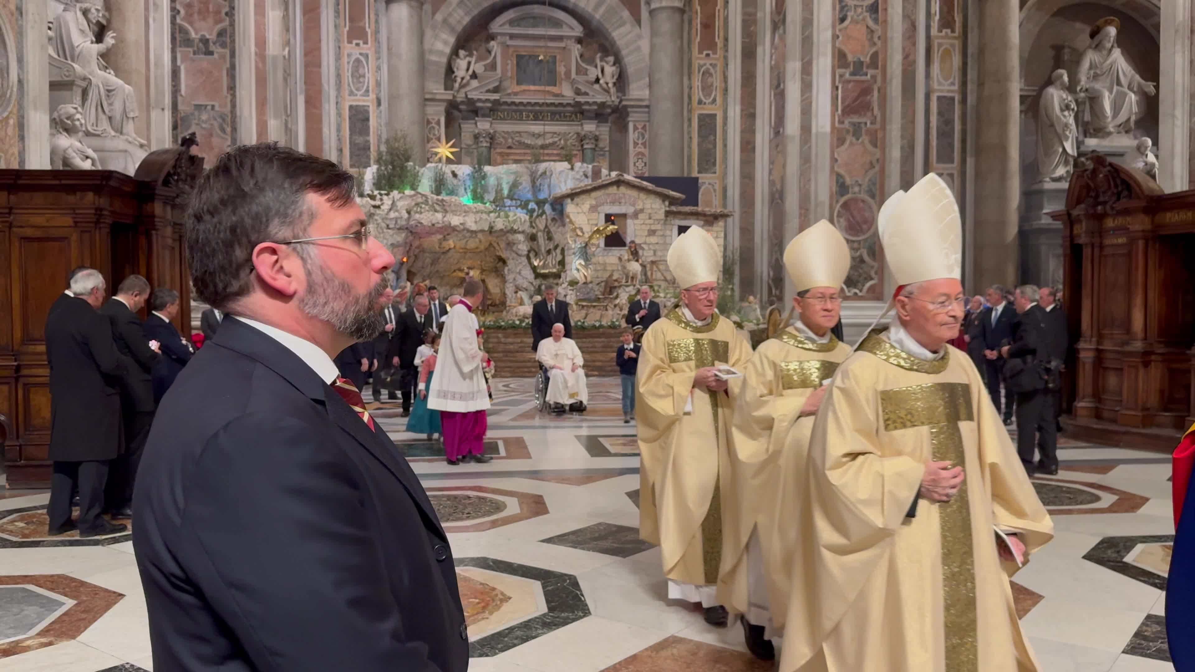 Pope Francis celebrated Christmas Mass at Saint Peter's Basilica