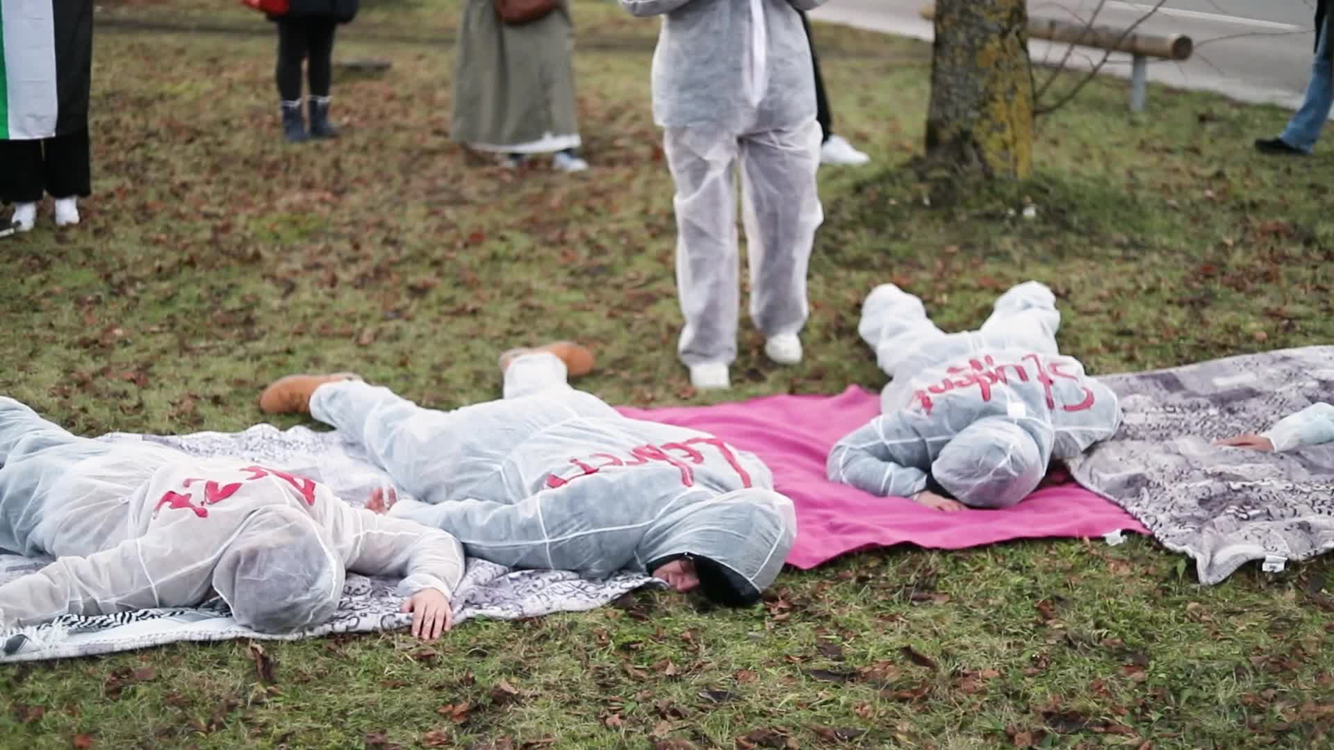 Protest against arms delivery and against Rheinmetall & MTU 