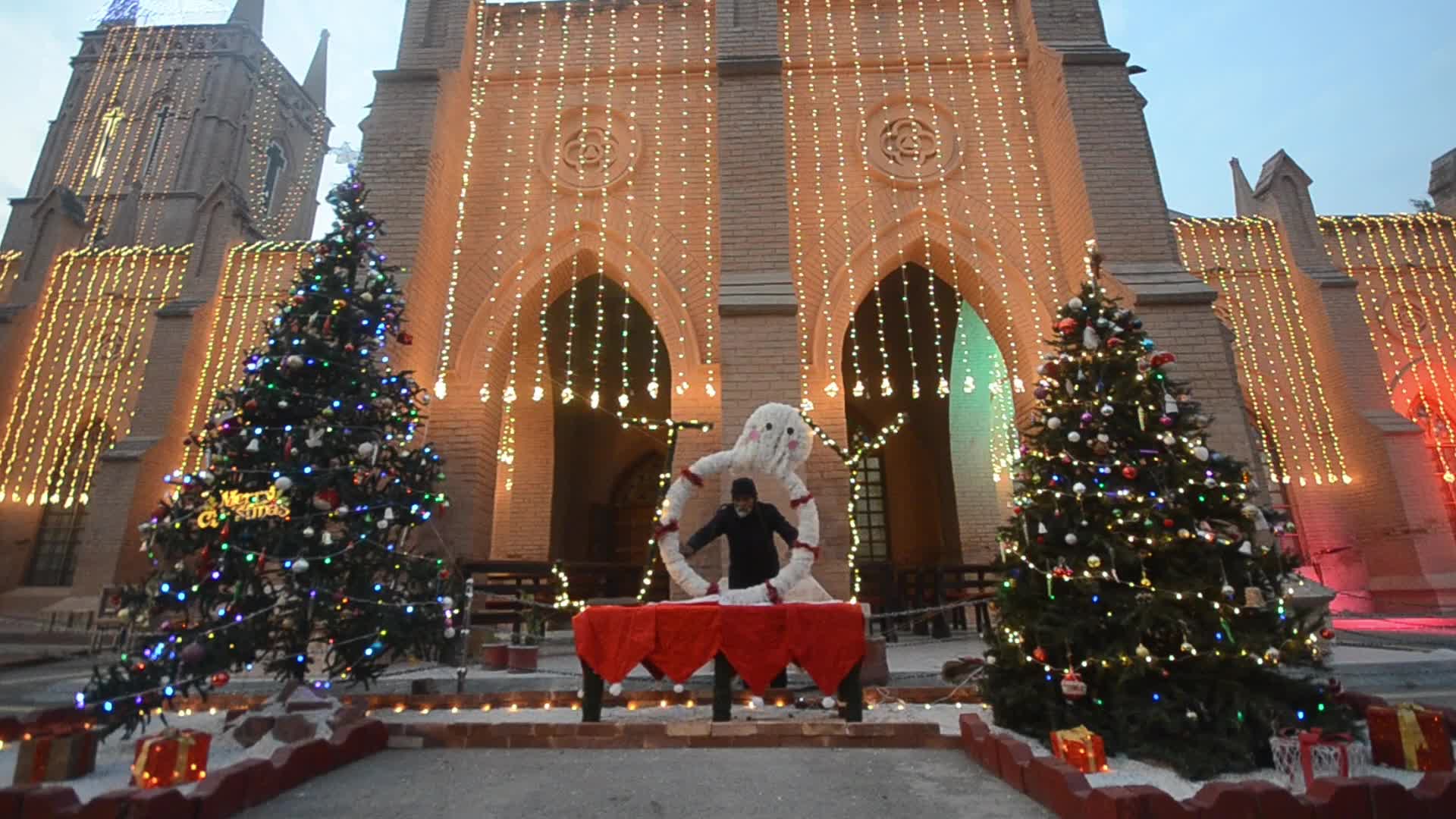 Preparations ahead of Christmas celebrations in Peshawar