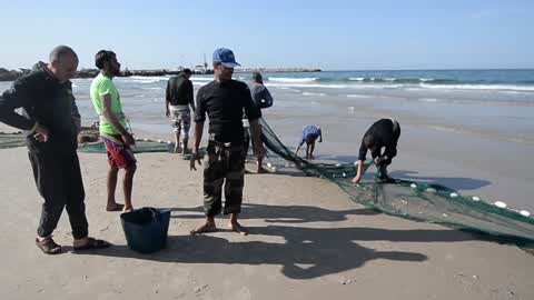 Palestinian Fishermen In Gaza