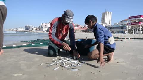 Palestinian Fishermen In Gaza