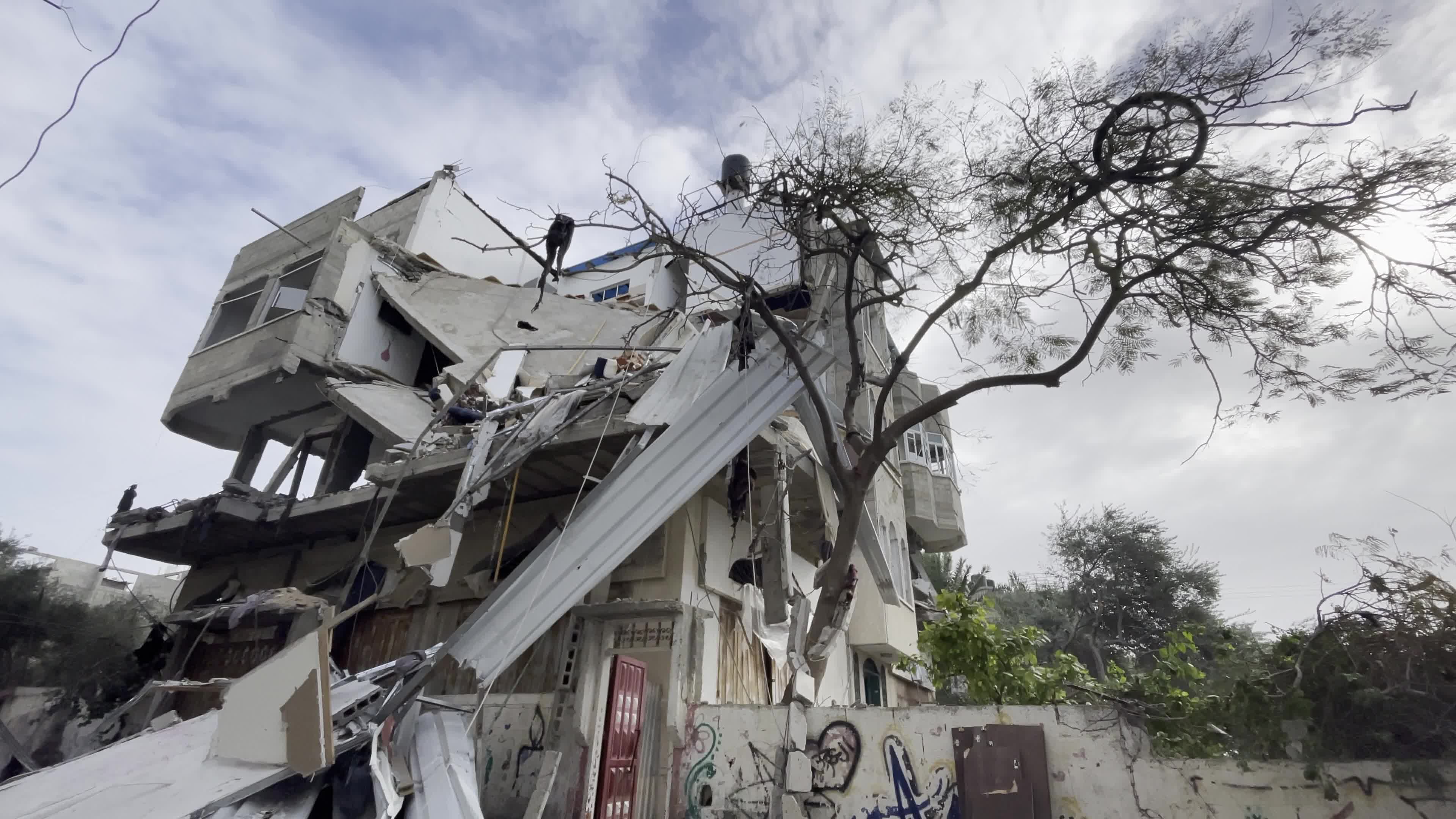 Aftermath of Israeli Airstrike In Gaza, Palestine