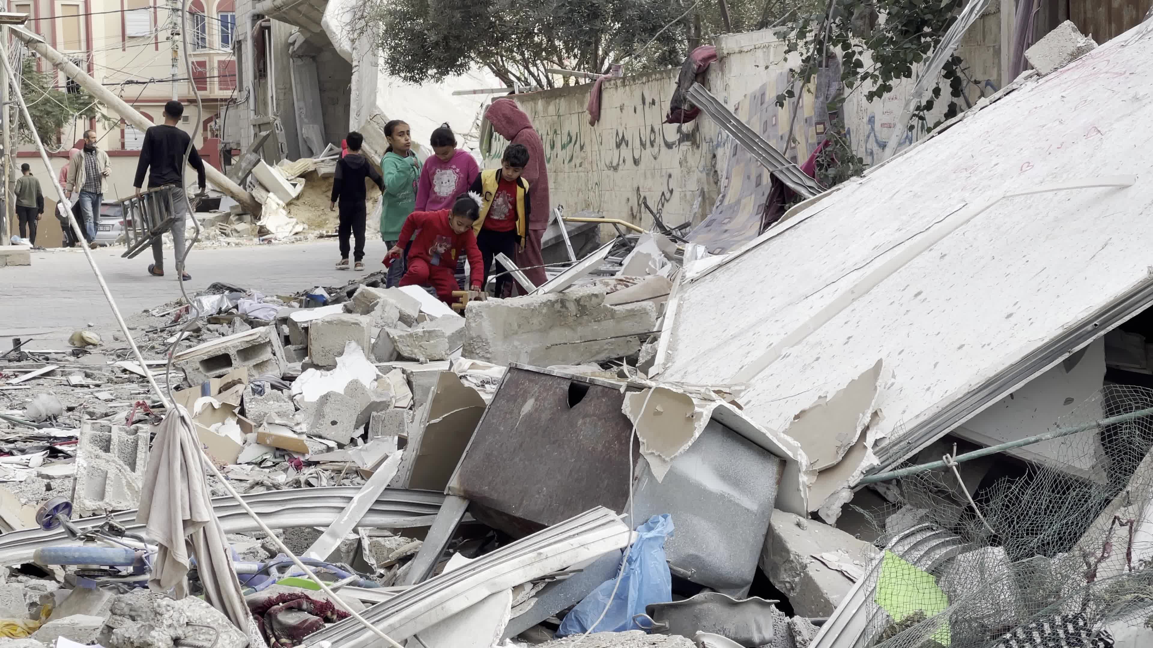 Aftermath of Israeli Airstrike In Gaza, Palestine