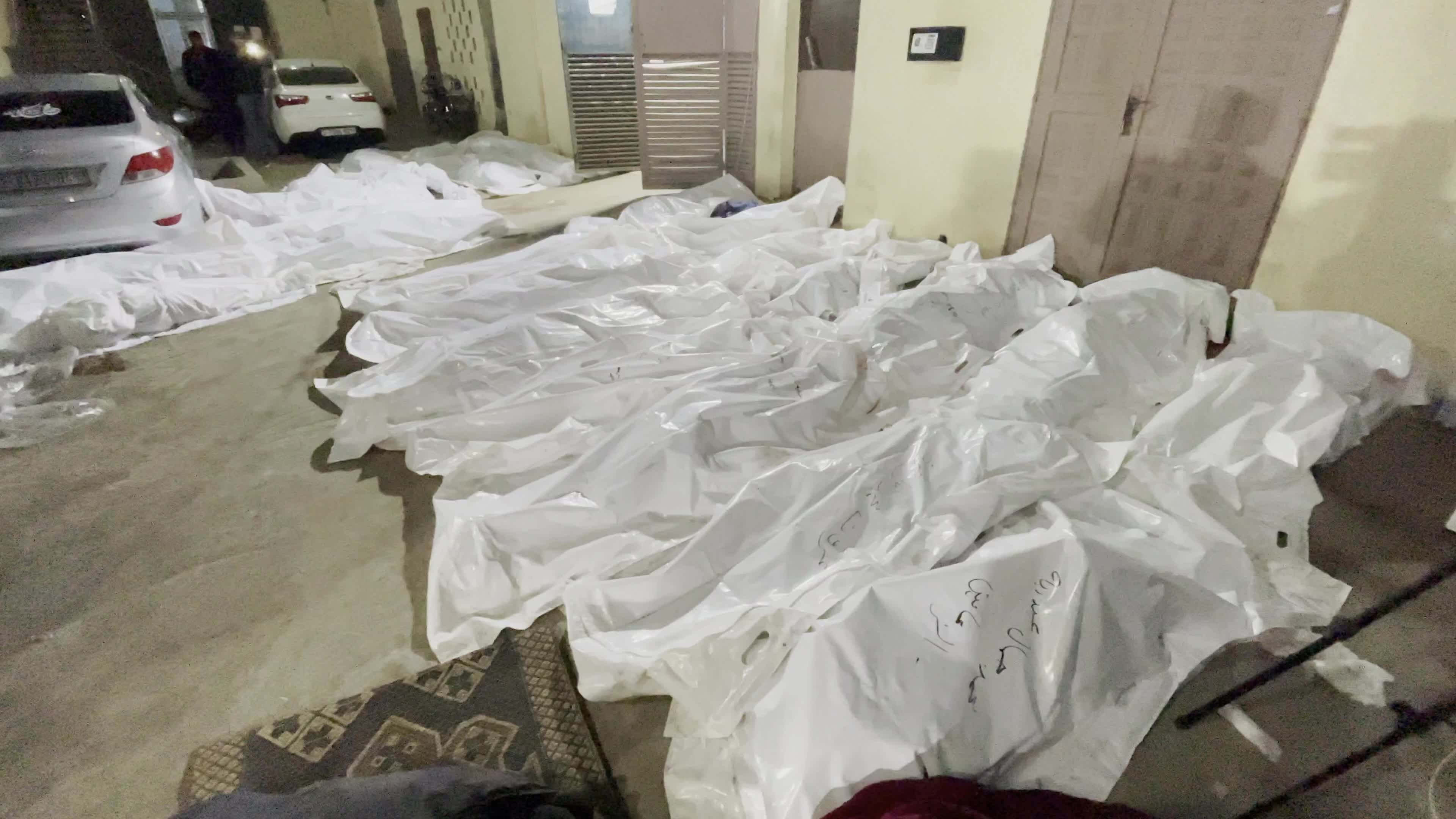 Mourners at Al-Aqsa Hospital Confront Aftermath of Strikes on Al-Maghazi Camp