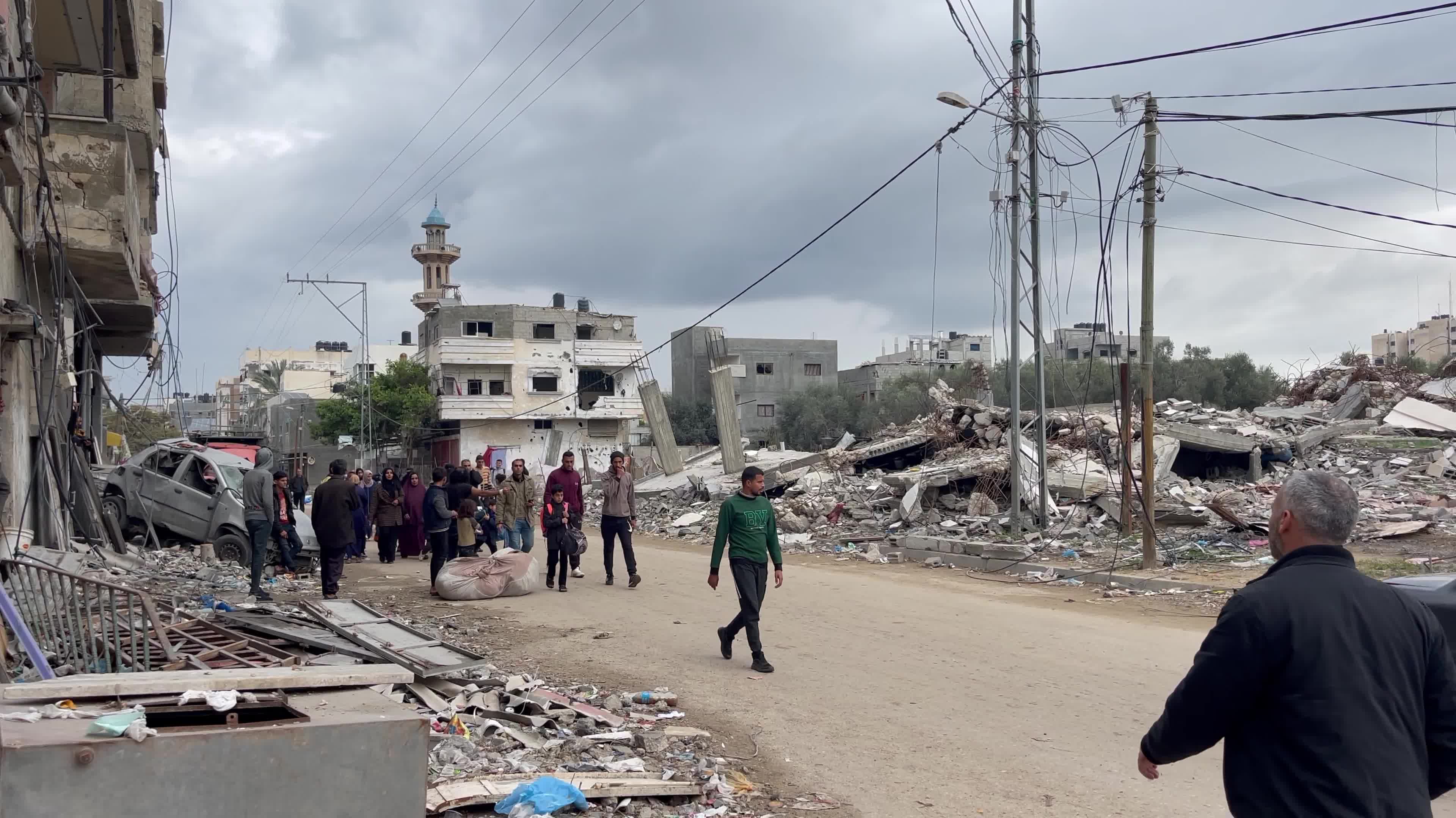 Residents Flee Nuseirat Camp Carrying Belongings Amidst Israel-Hamas Conflict - January 3, 2024