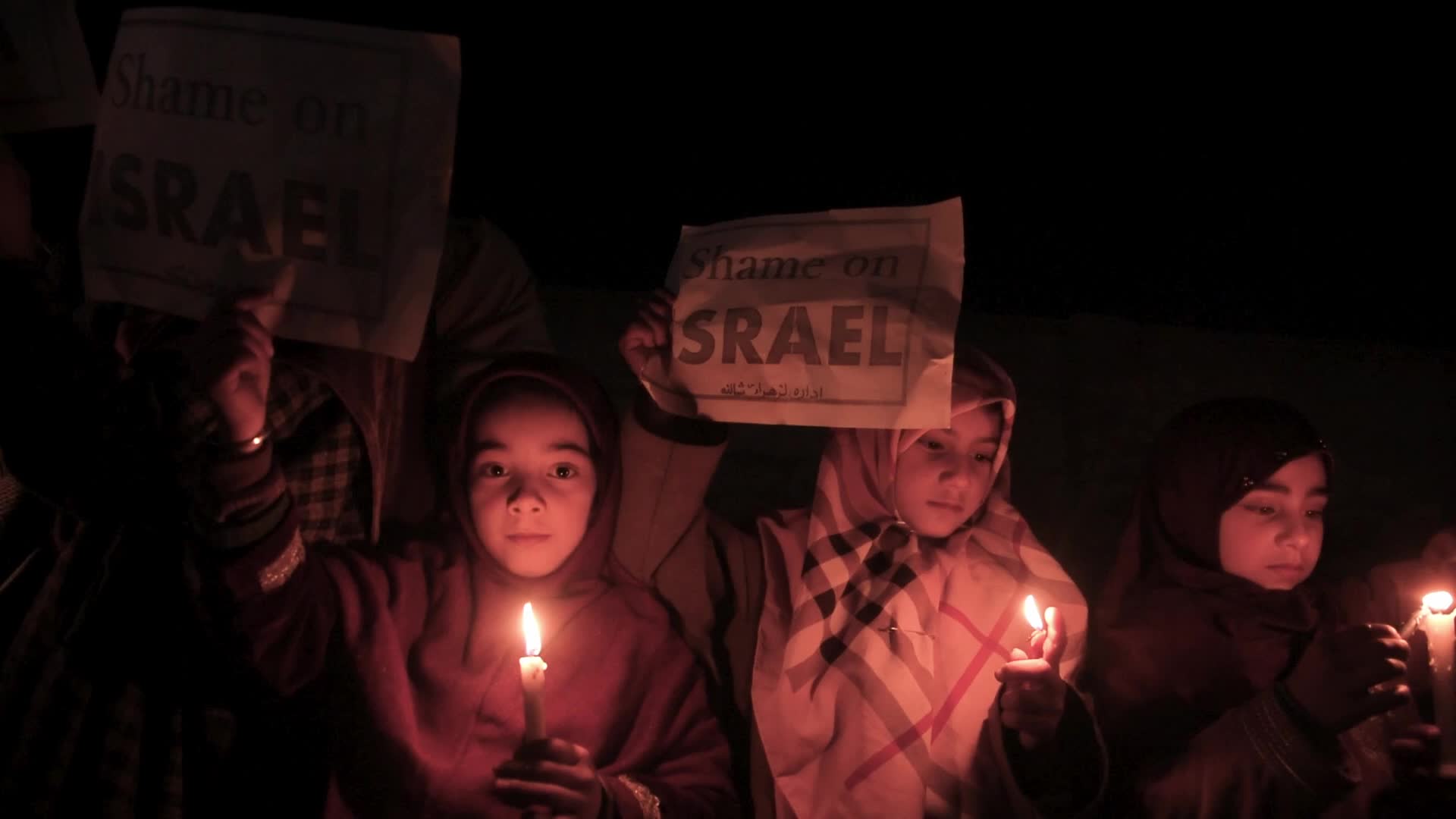 Anti Israel and Anti US protest in Kashmir, India