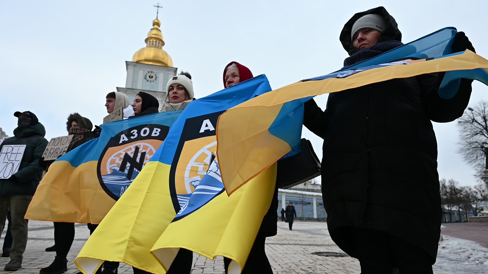 Rally calling to return the Azovstal POWs from Russian captivity in Kyiv, amid Russian invasion of Ukraine.
