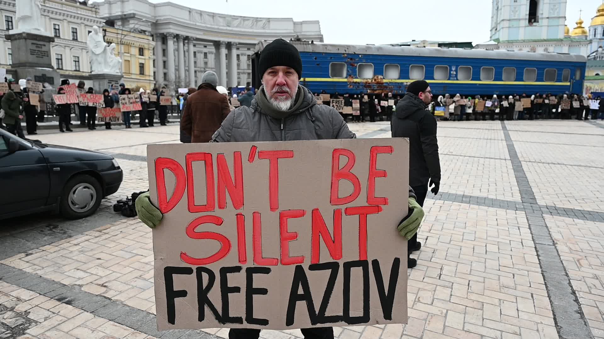 Rally calling to return the Azovstal POWs from Russian captivity in Kyiv, amid Russian invasion of Ukraine.