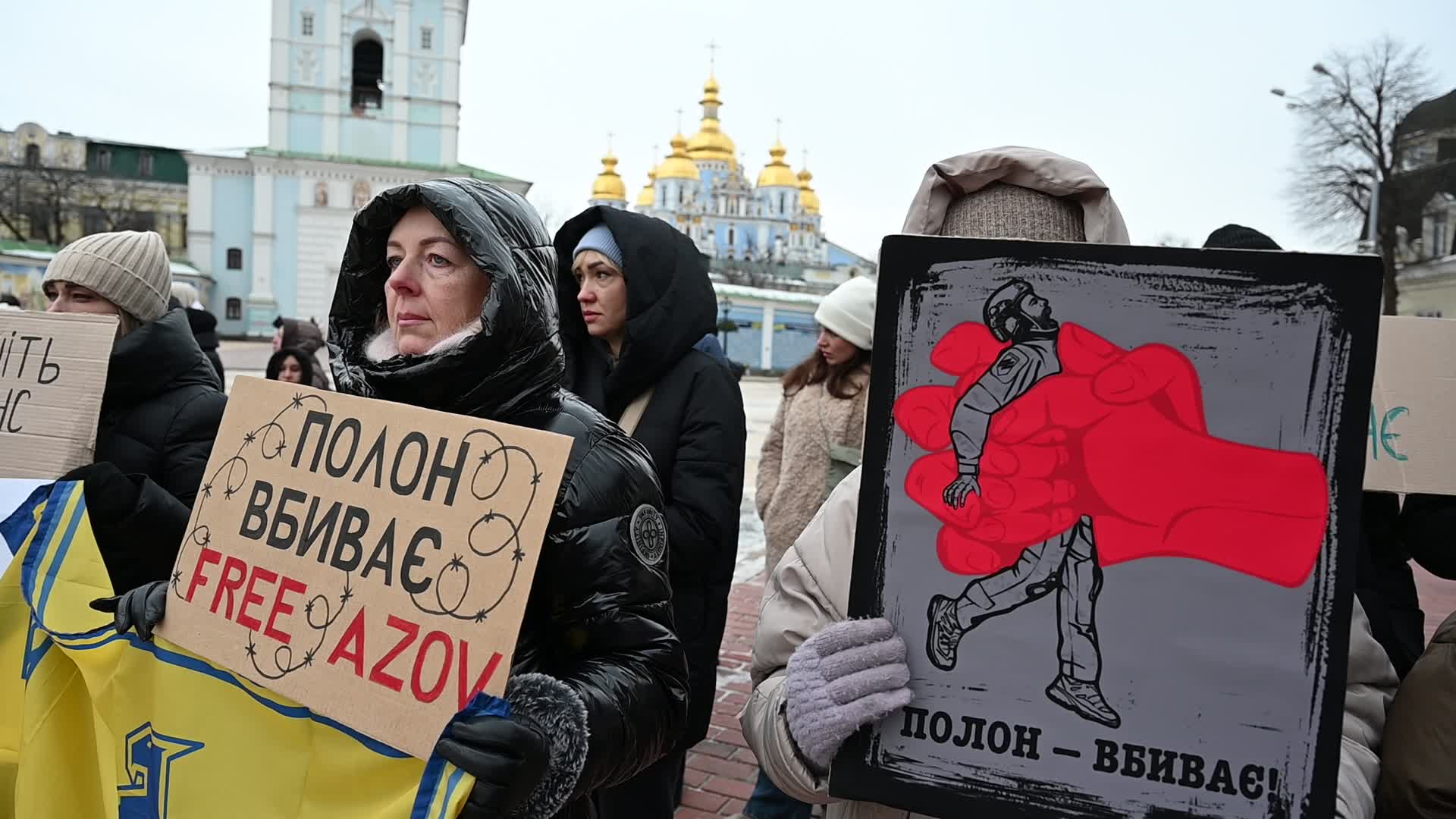 Rally calling to return the Azovstal POWs from Russian captivity in Kyiv, amid Russian invasion of Ukraine.