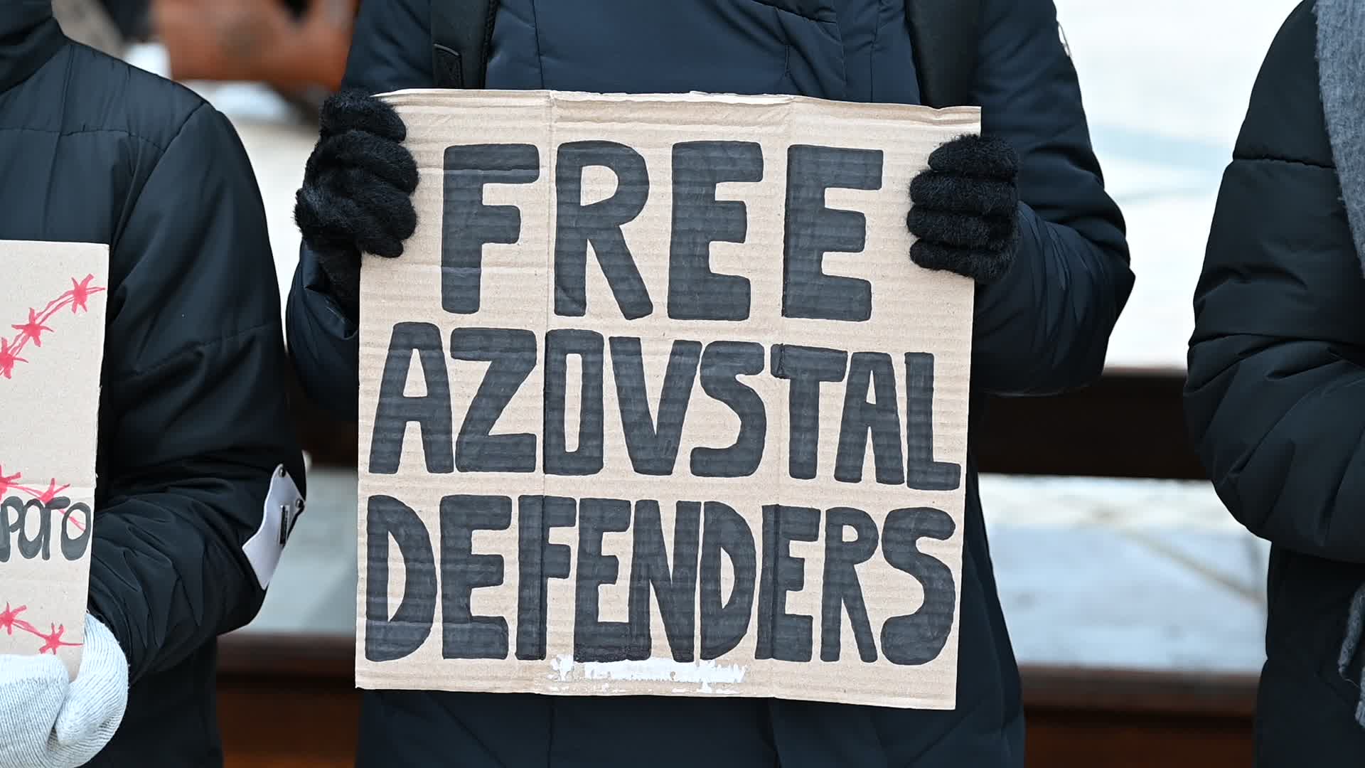 Rally calling to return the Azovstal POWs from Russian captivity in Kyiv, amid Russian invasion of Ukraine.