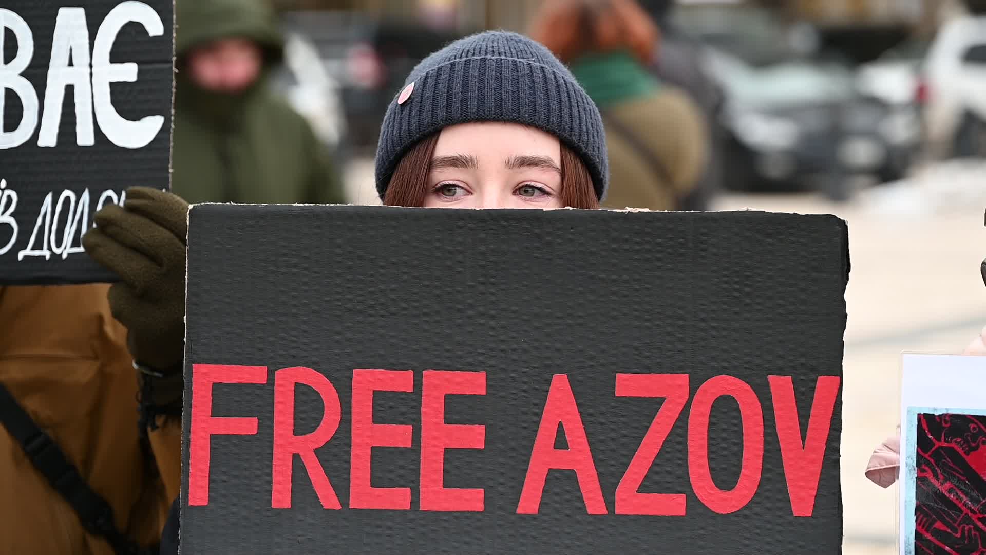 Rally calling to return the Azovstal POWs from Russian captivity in Kyiv, amid Russian invasion of Ukraine.