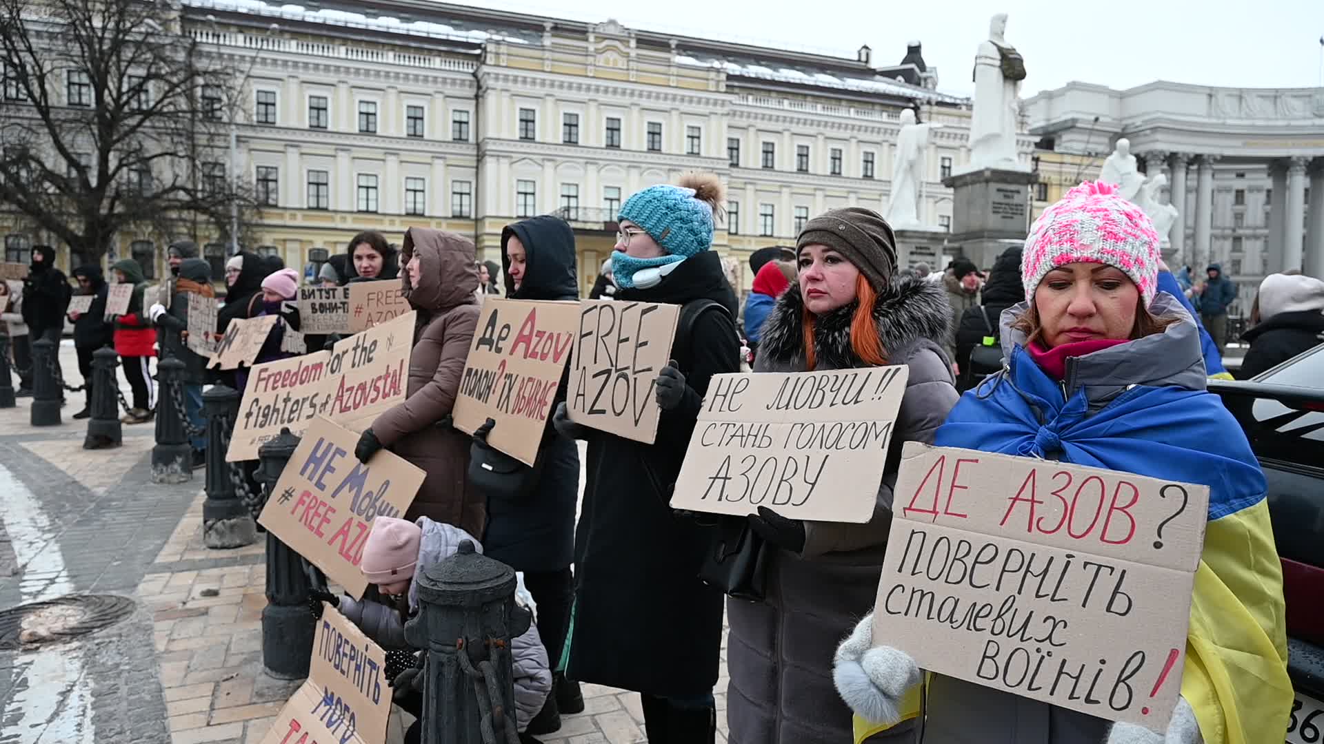 Rally calling to return the Azovstal POWs from Russian captivity in Kyiv, amid Russian invasion of Ukraine.
