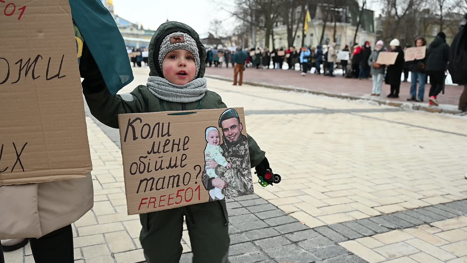 Rally calling to return the Azovstal POWs from Russian captivity in Kyiv, amid Russian invasion of Ukraine.