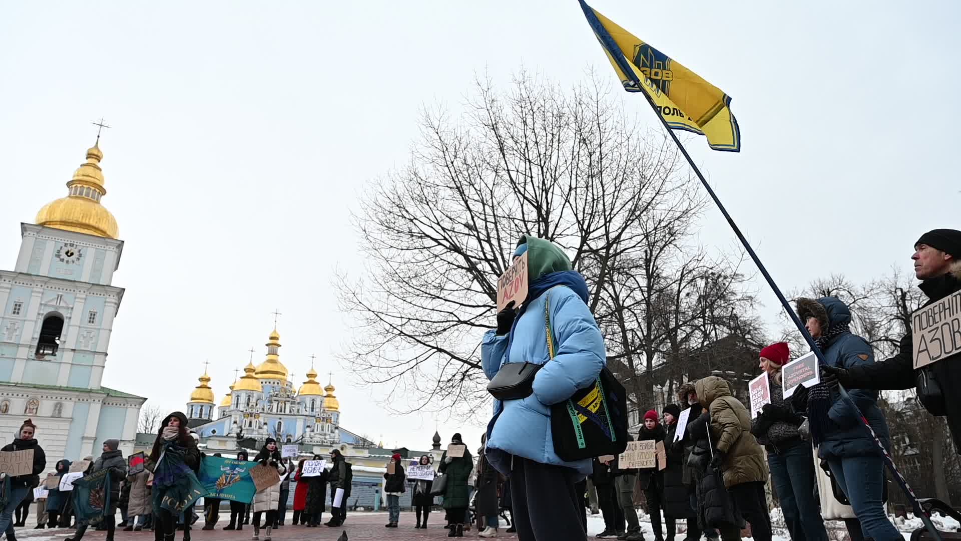 Rally calling to return the Azovstal POWs from Russian captivity in Kyiv, amid Russian invasion of Ukraine.