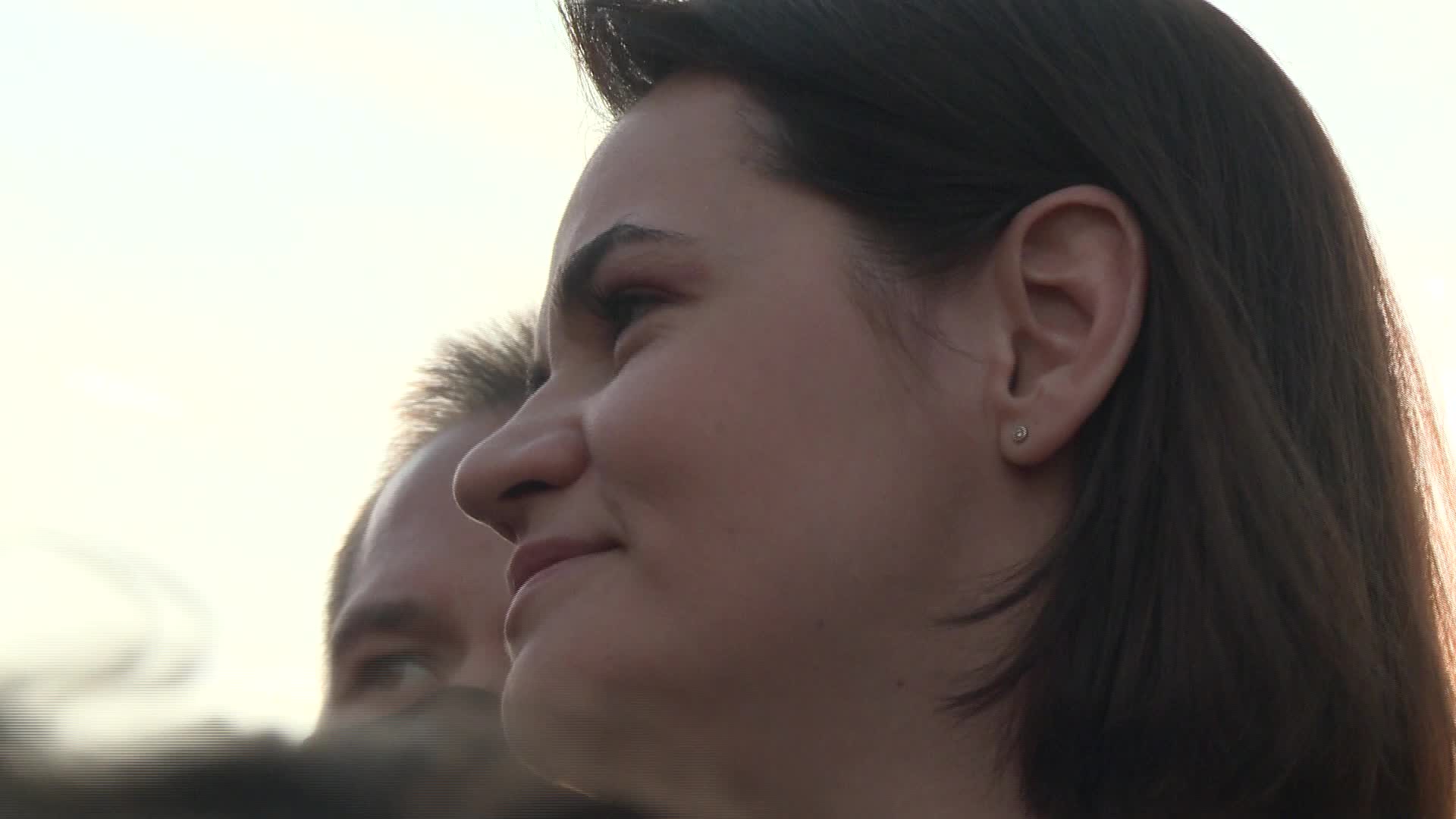 Belarusian opposition leader addresses supporters in Warsaw