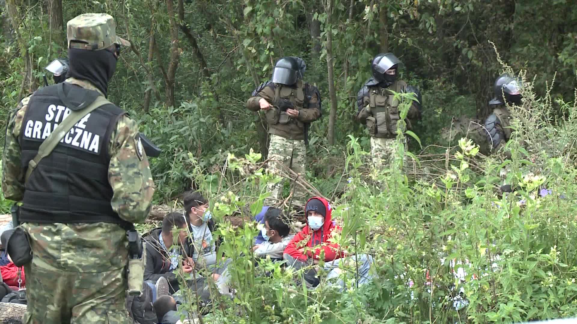 Migrants stuck between the Polish-Belarusian border