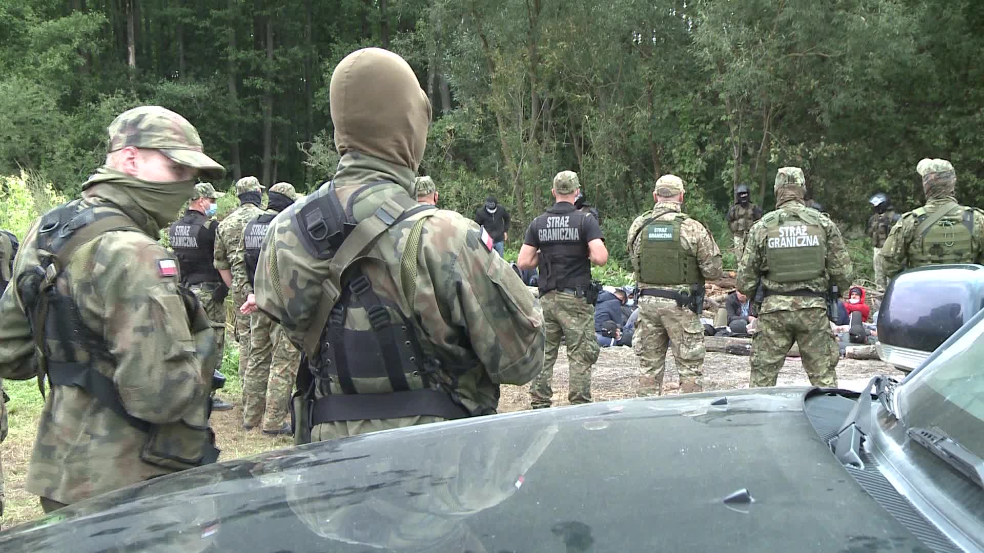 Migrants stuck between the Polish-Belarusian border