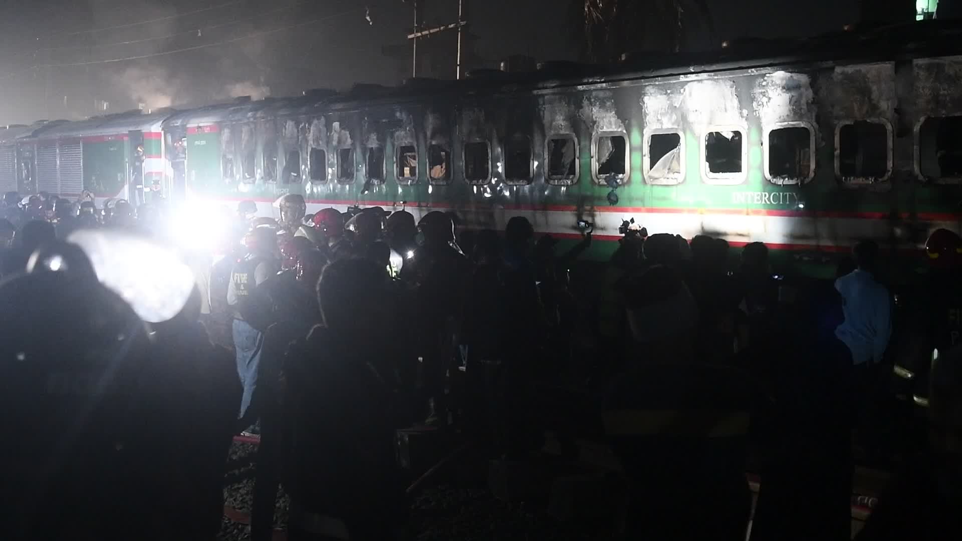 Fatal Pre-Election Passenger Train Blaze In Dhaka, Bangladesh