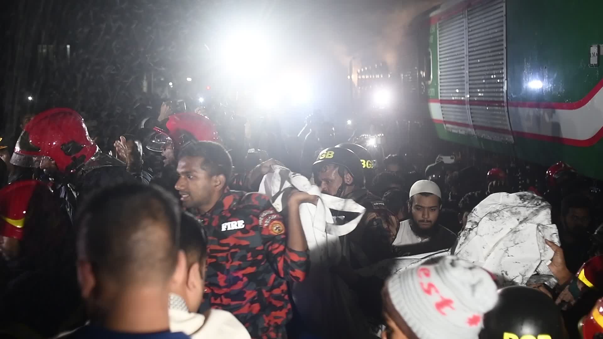 Fatal Pre-Election Passenger Train Blaze In Dhaka, Bangladesh