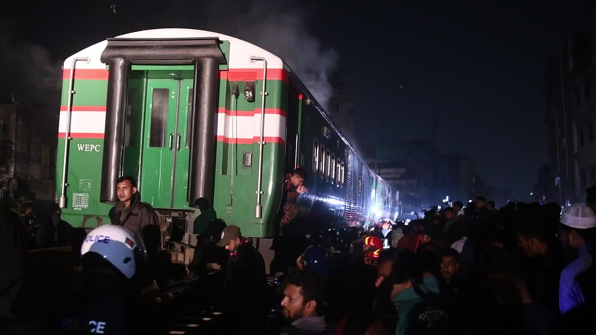Fatal Pre-Election Passenger Train Blaze In Dhaka, Bangladesh