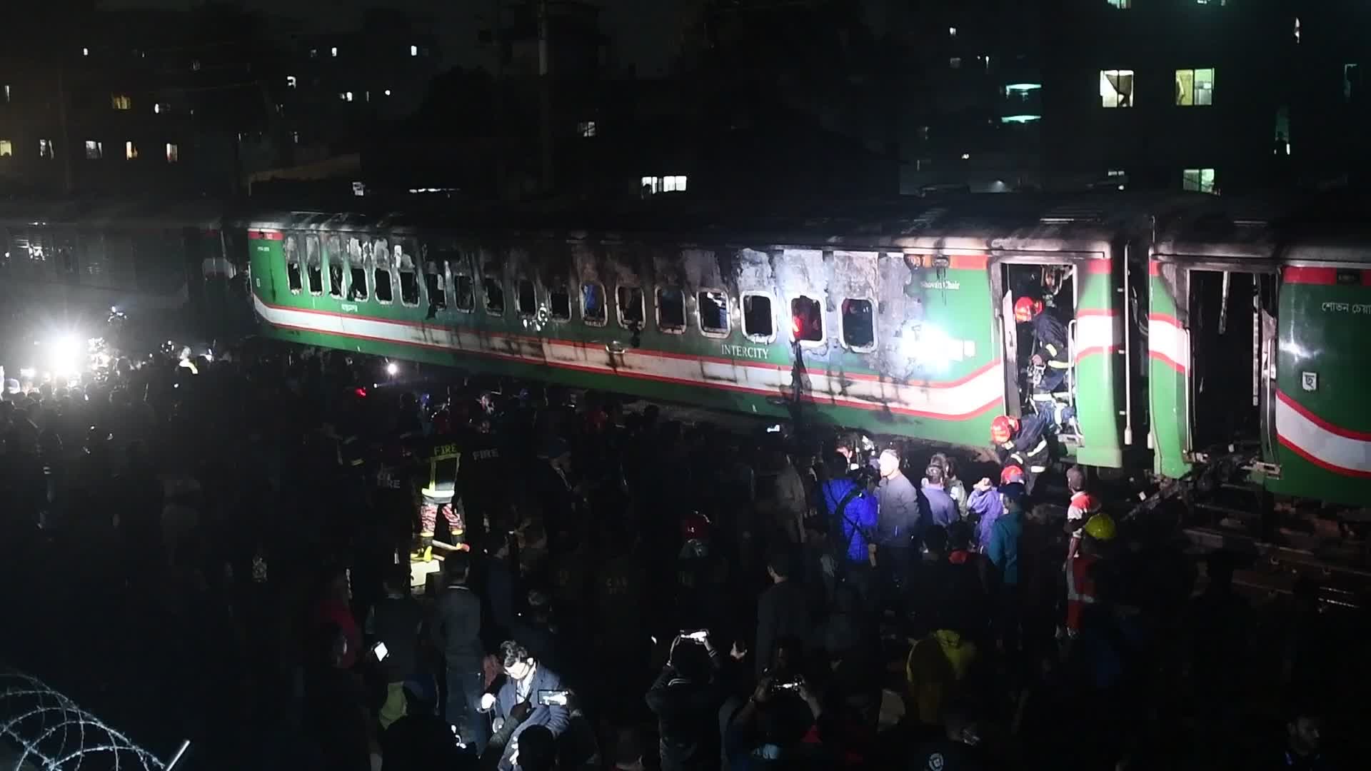 Fatal Pre-Election Passenger Train Blaze In Dhaka, Bangladesh