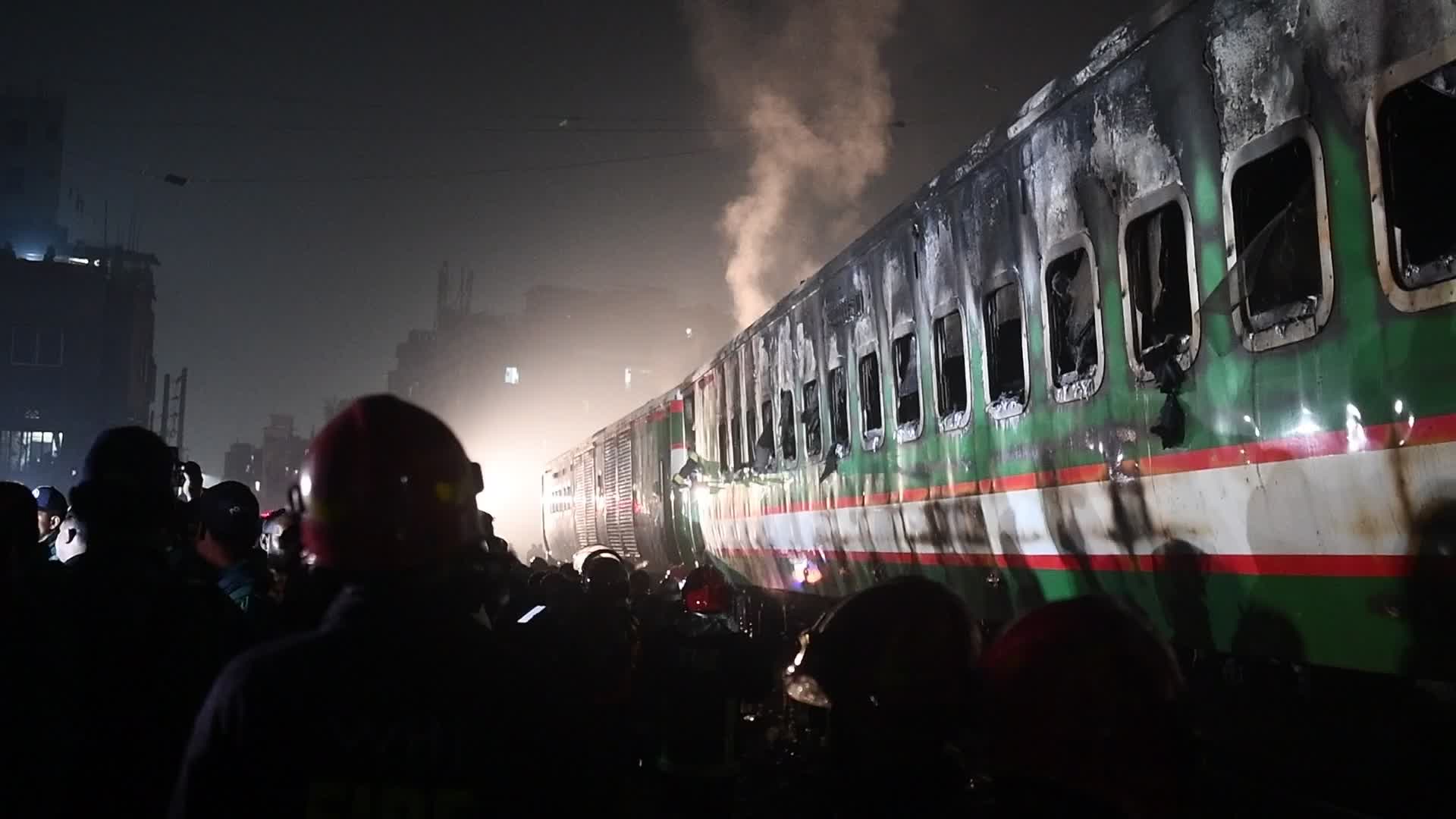 Fatal Pre-Election Passenger Train Blaze In Dhaka, Bangladesh