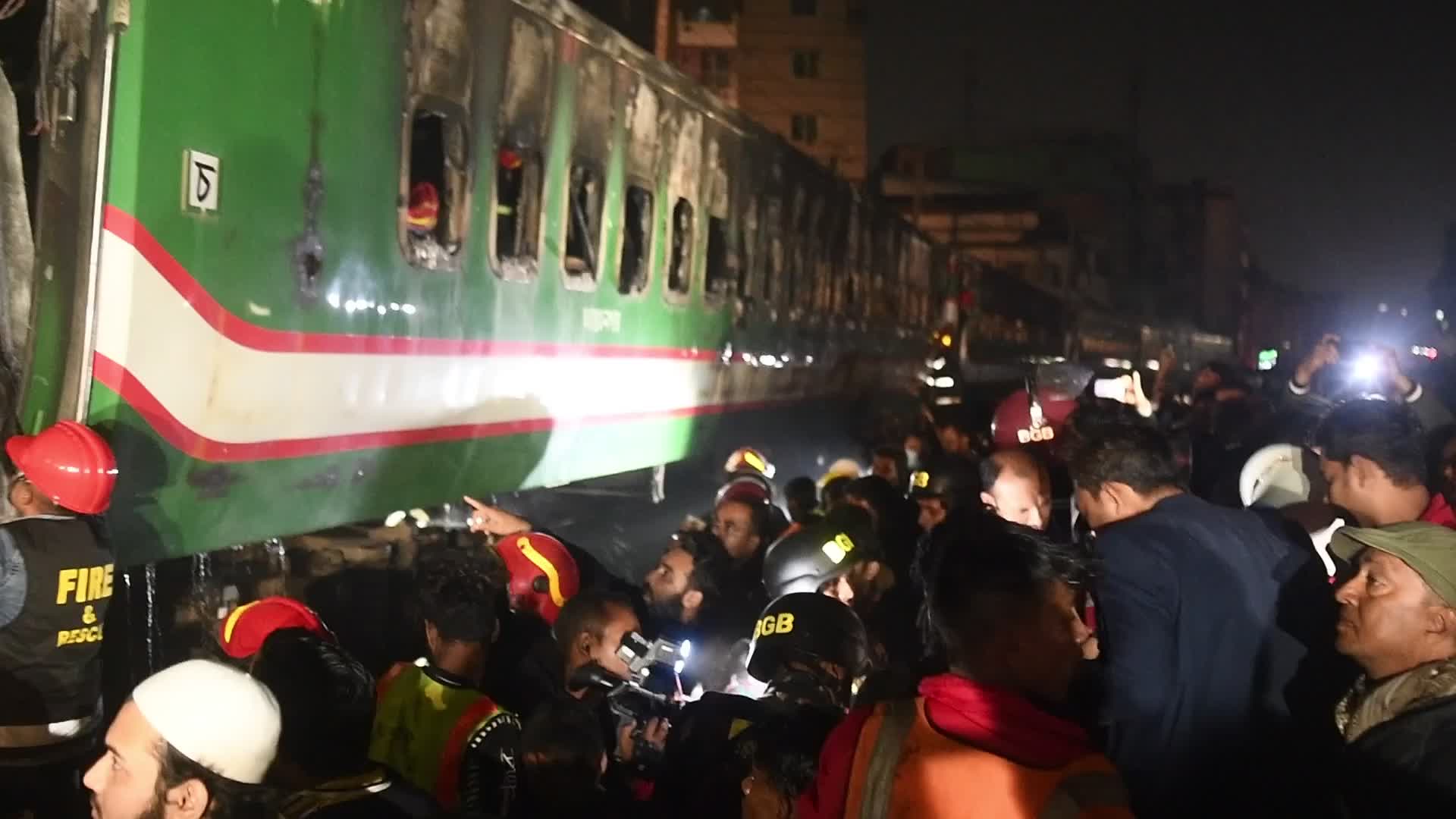 Fatal Pre-Election Passenger Train Blaze In Dhaka, Bangladesh