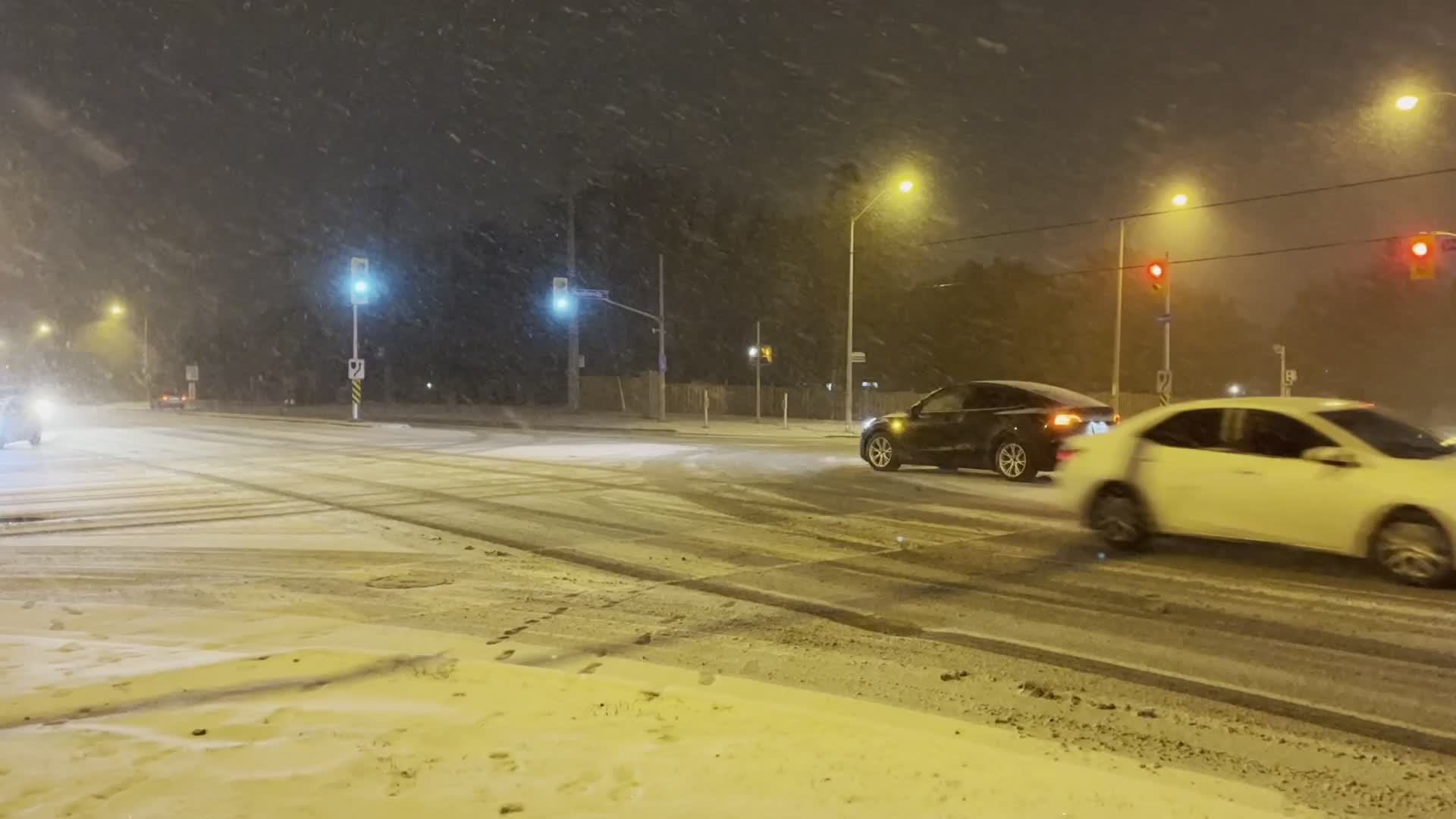 Snowfall in Toronto, Canada