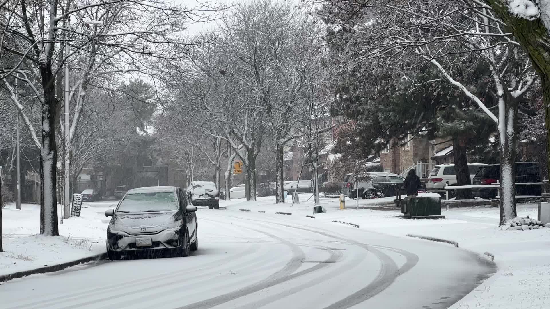 Toronto gets hit by winter snowstorm