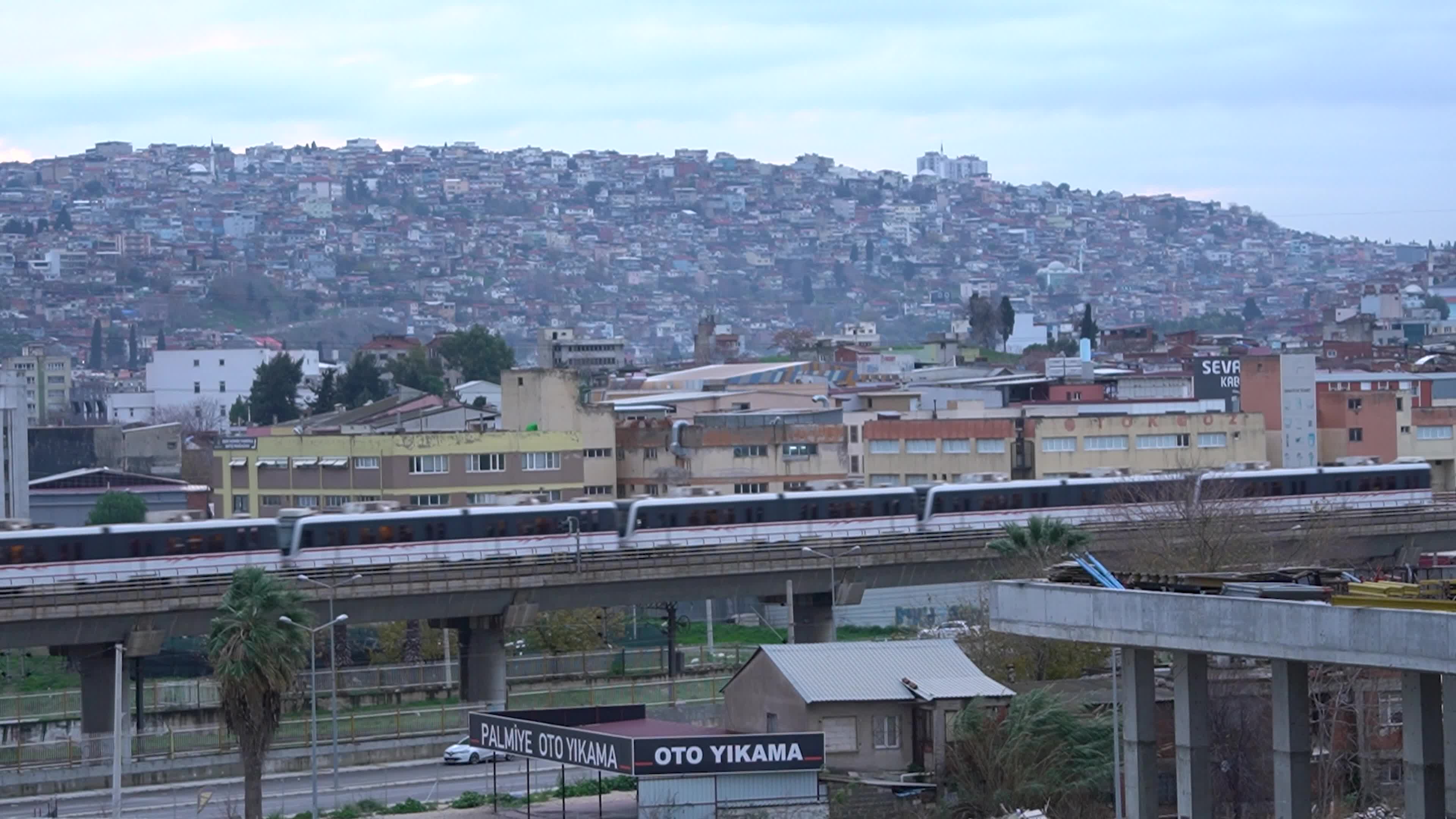 Slum neighborhoods in the center of Izmir, Turkey 