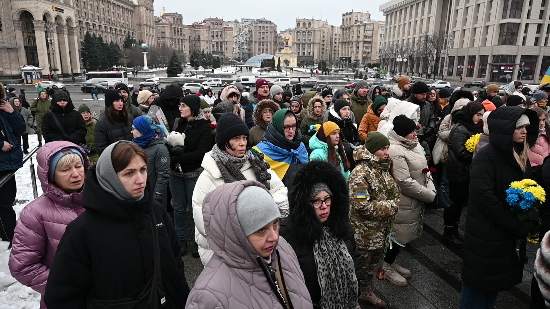 A funeral ceremony of Ukrainian poet and serviceman Maxym Kryvtsov in Kyiv, amid Russia's invasion of Ukraine.