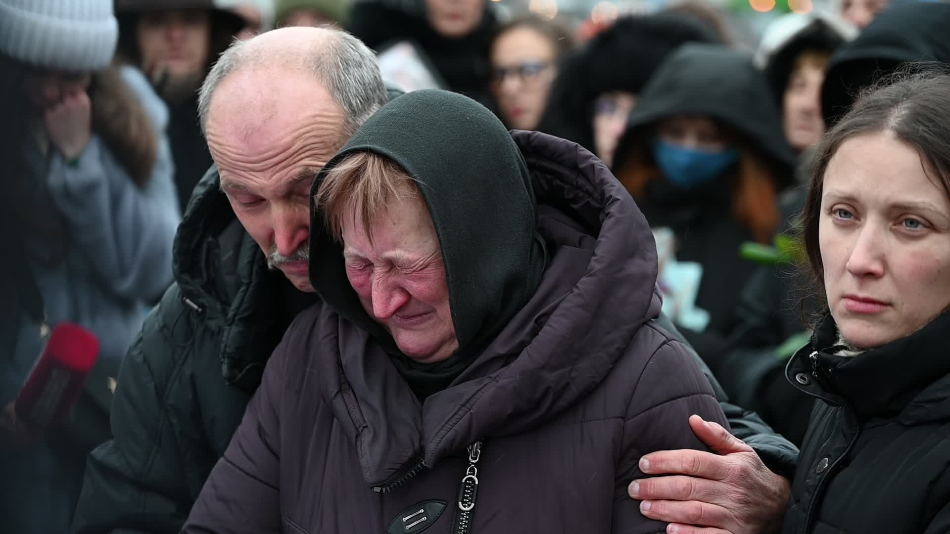 A funeral ceremony of Ukrainian poet and serviceman Maxym Kryvtsov in Kyiv, amid Russia's invasion of Ukraine.