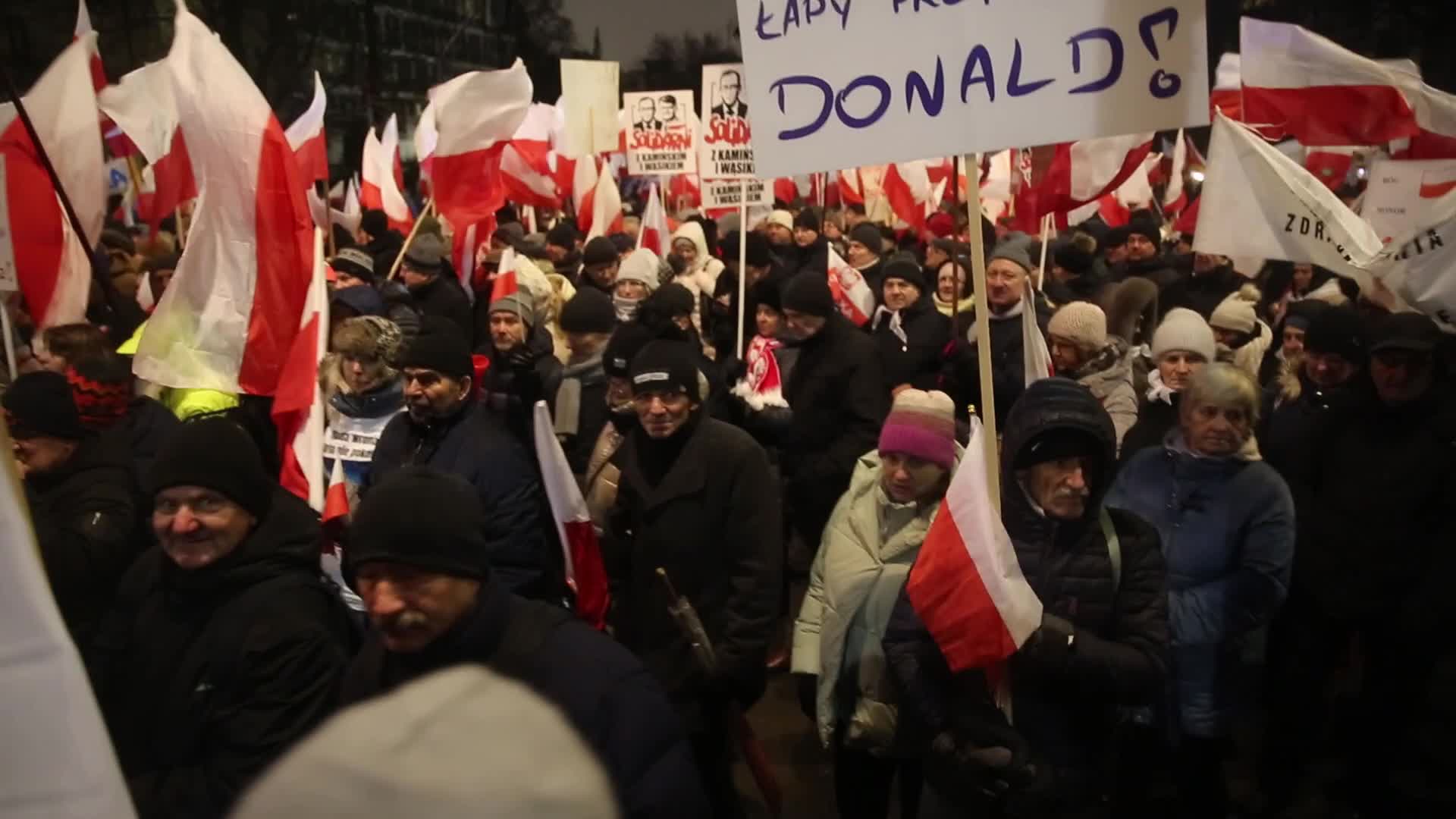 Anti-government protest in Warsaw, Poland
 