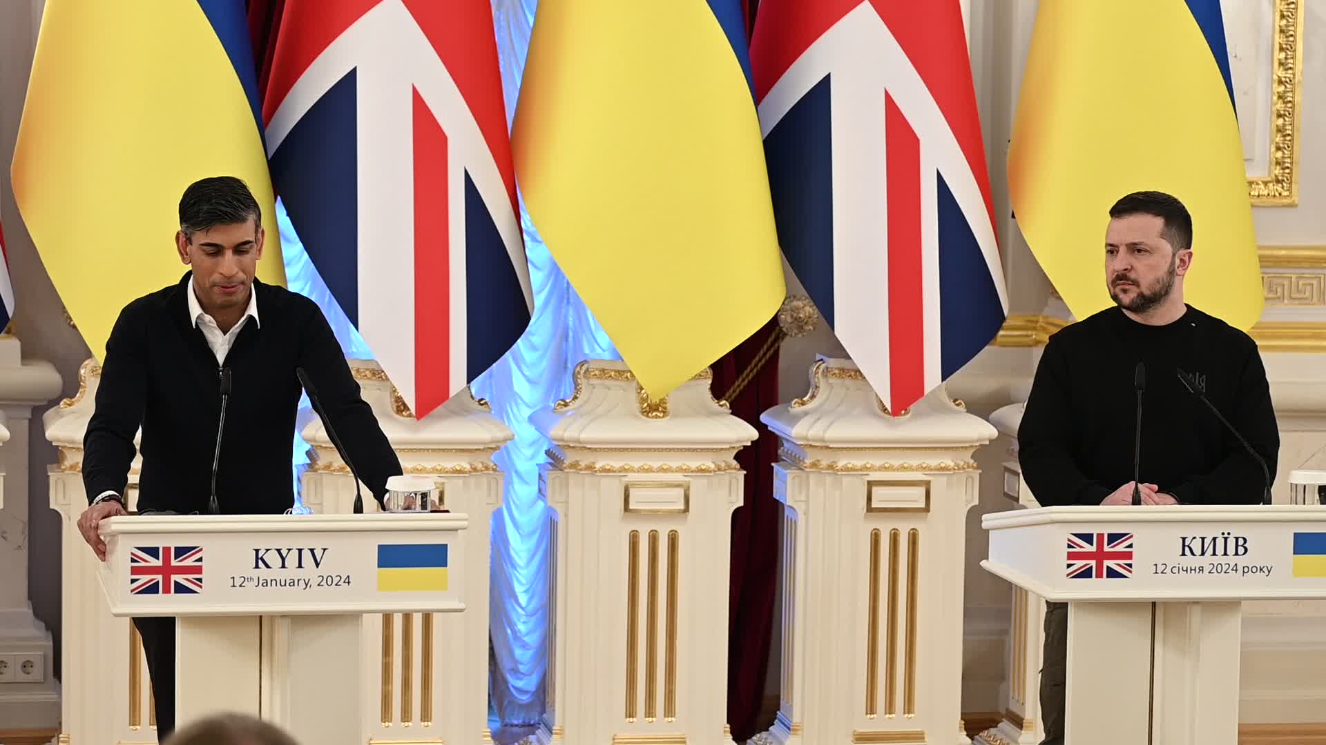UK Prime Minister Rishi Sunak visits Kyiv, amid Russia's invasion of Ukraine. 