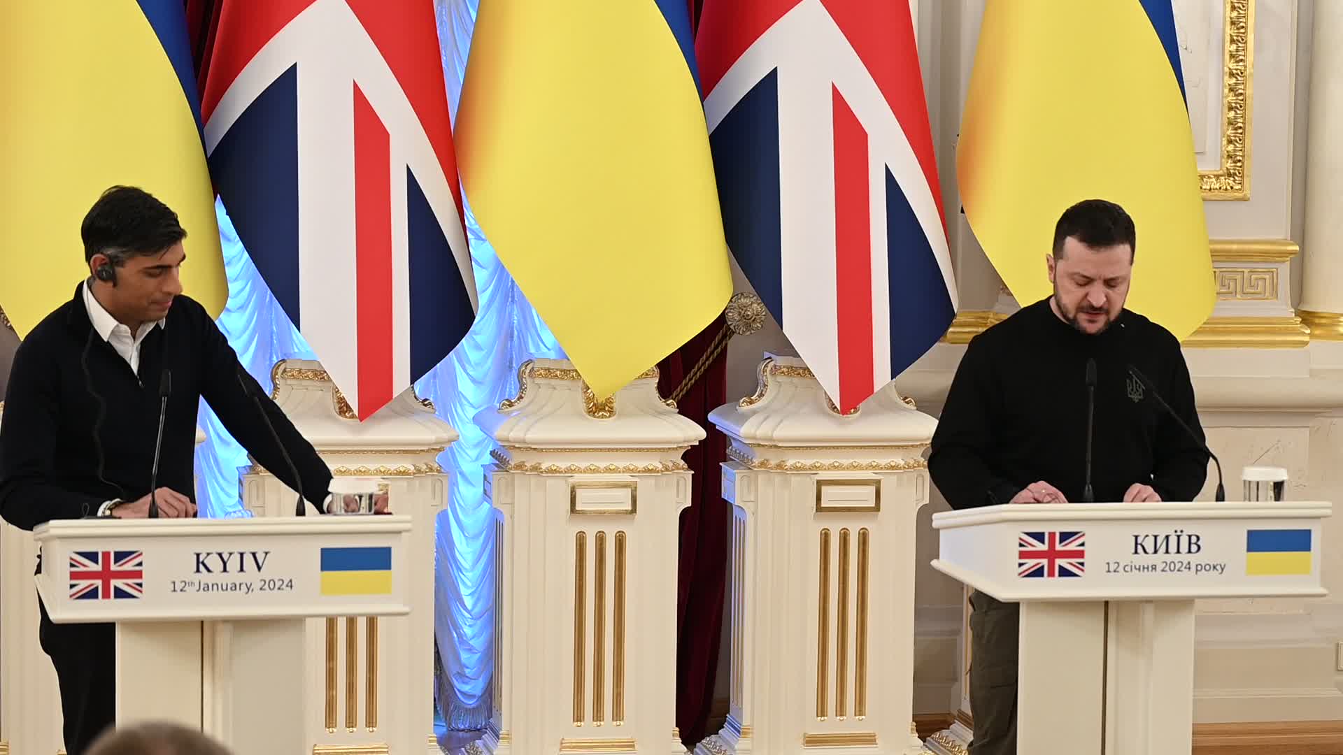 UK Prime Minister Rishi Sunak visits Kyiv, amid Russia's invasion of Ukraine. 