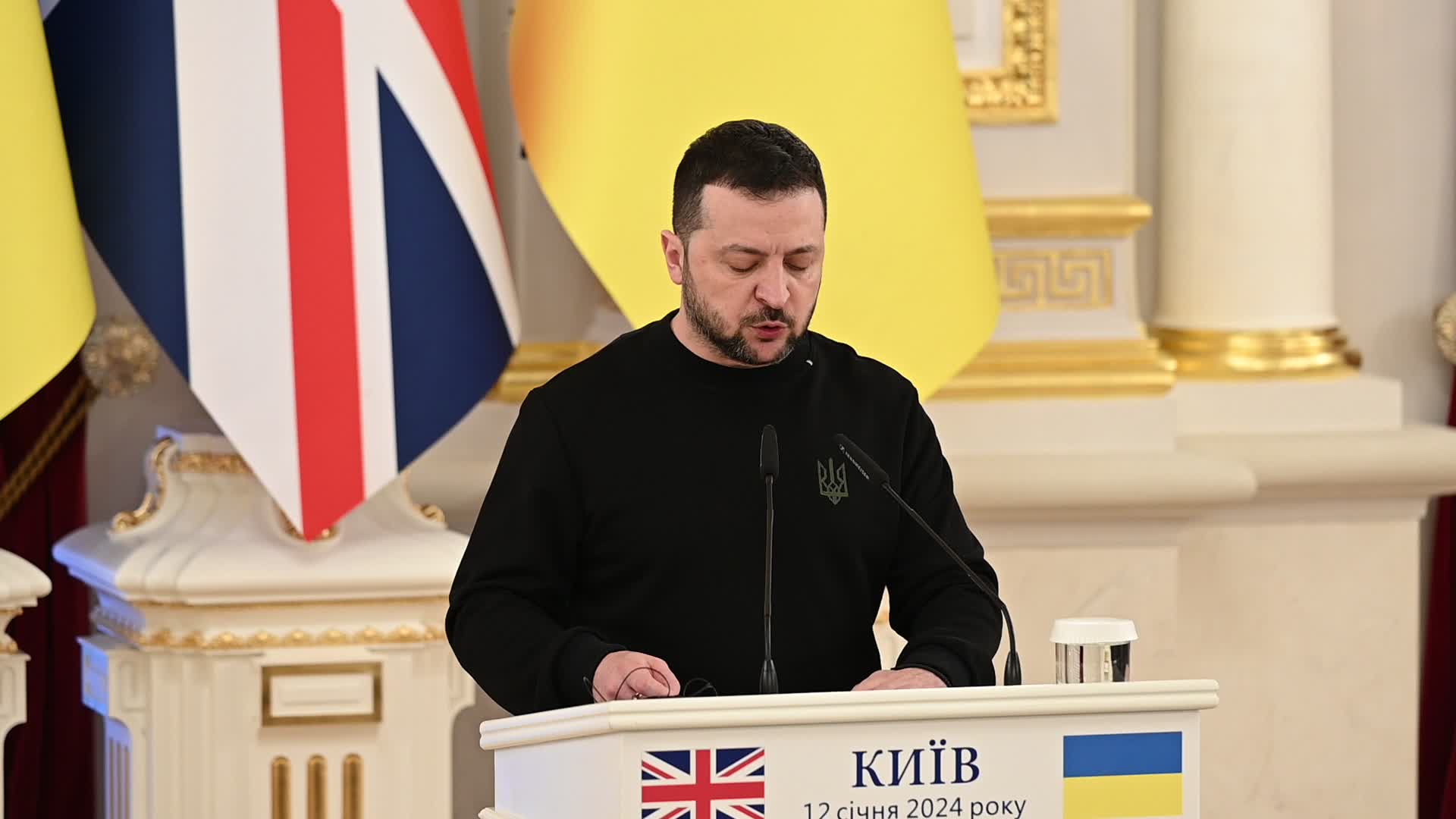 UK Prime Minister Rishi Sunak visits Kyiv, amid Russia's invasion of Ukraine. 