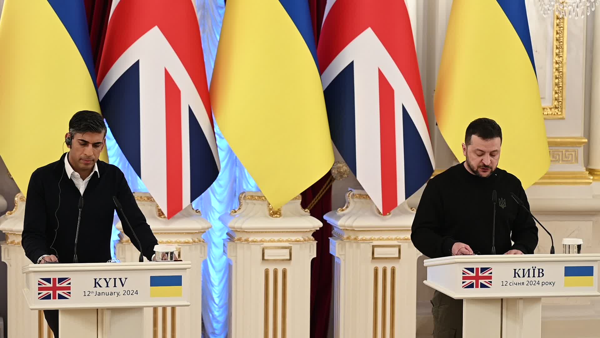 UK Prime Minister Rishi Sunak visits Kyiv, amid Russia's invasion of Ukraine. 