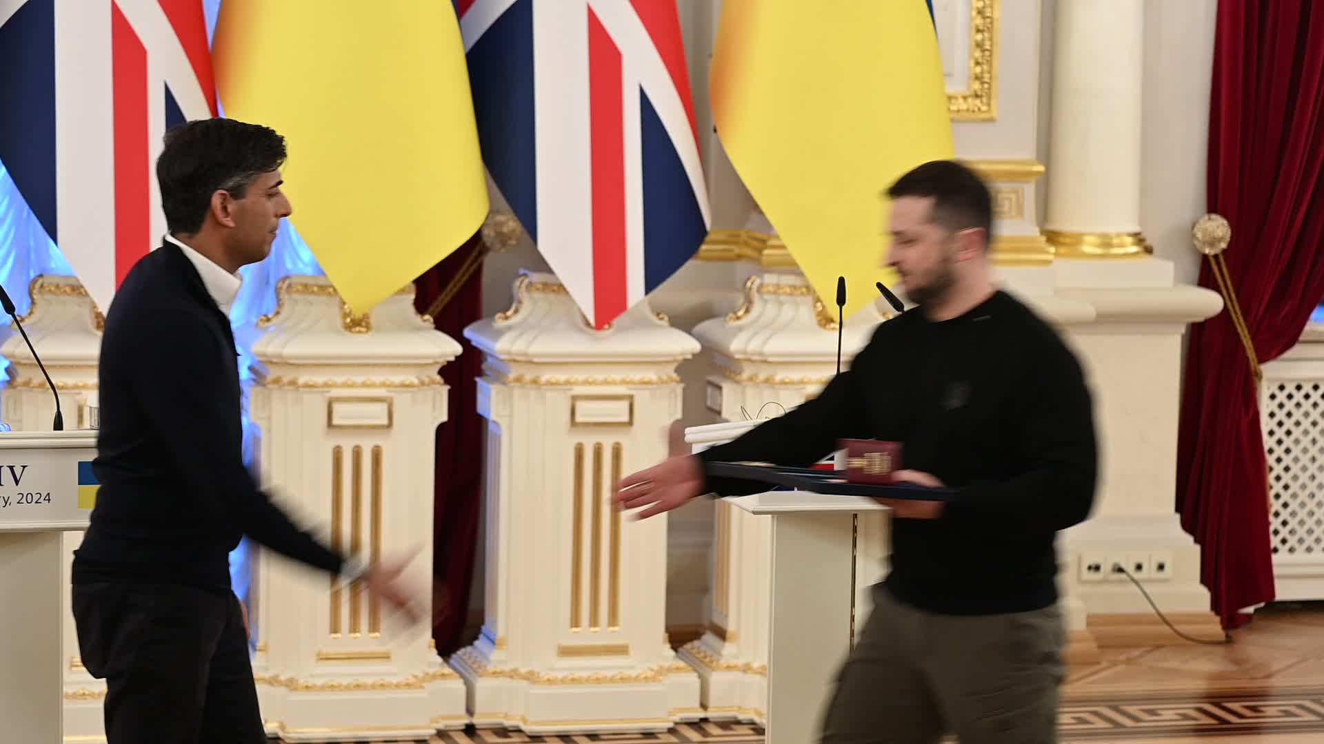 UK Prime Minister Rishi Sunak visits Kyiv, amid Russia's invasion of Ukraine. 