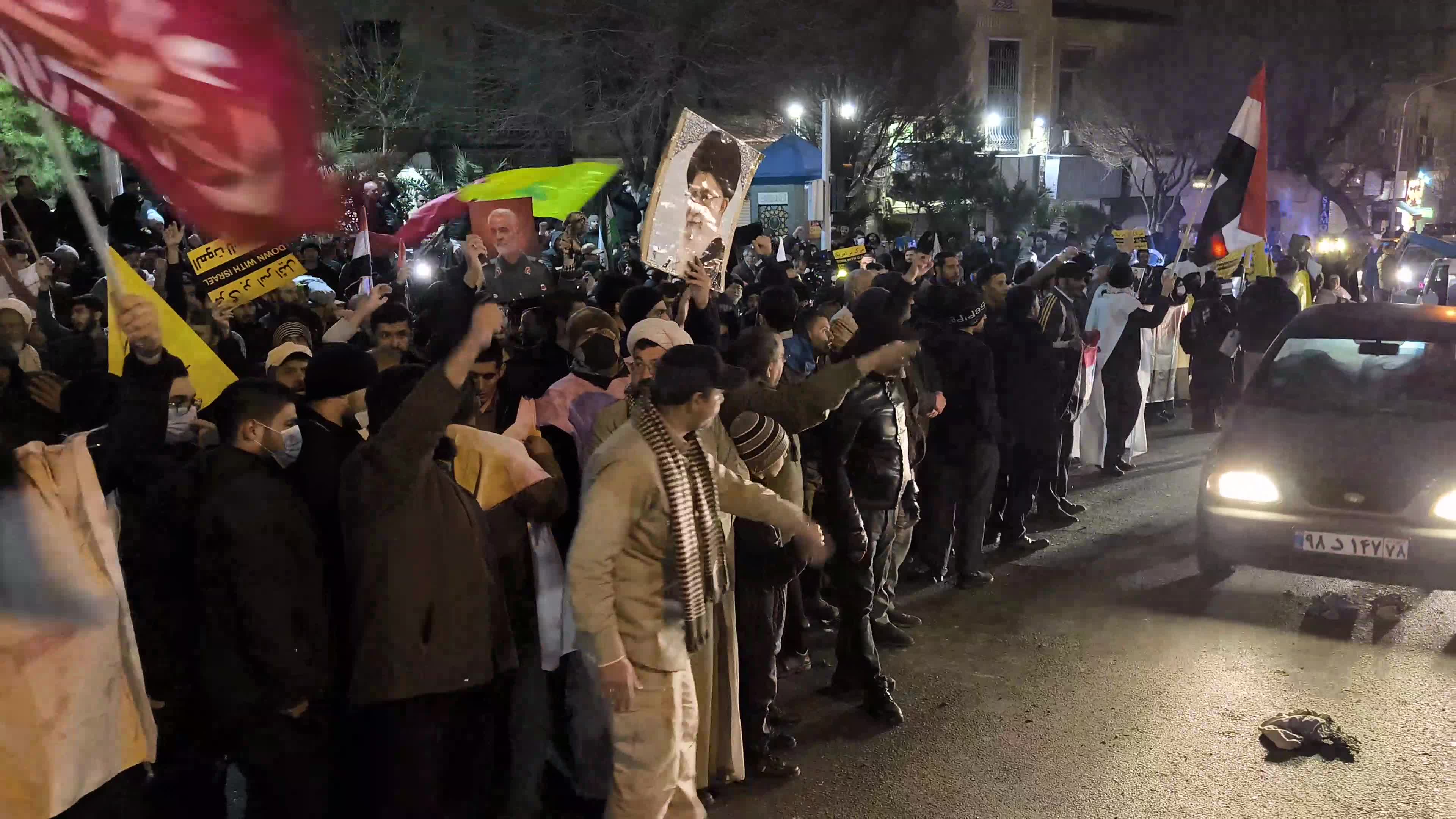 Protest to condemn U.S. and Britain airstrikes against Houthis in Yemen
