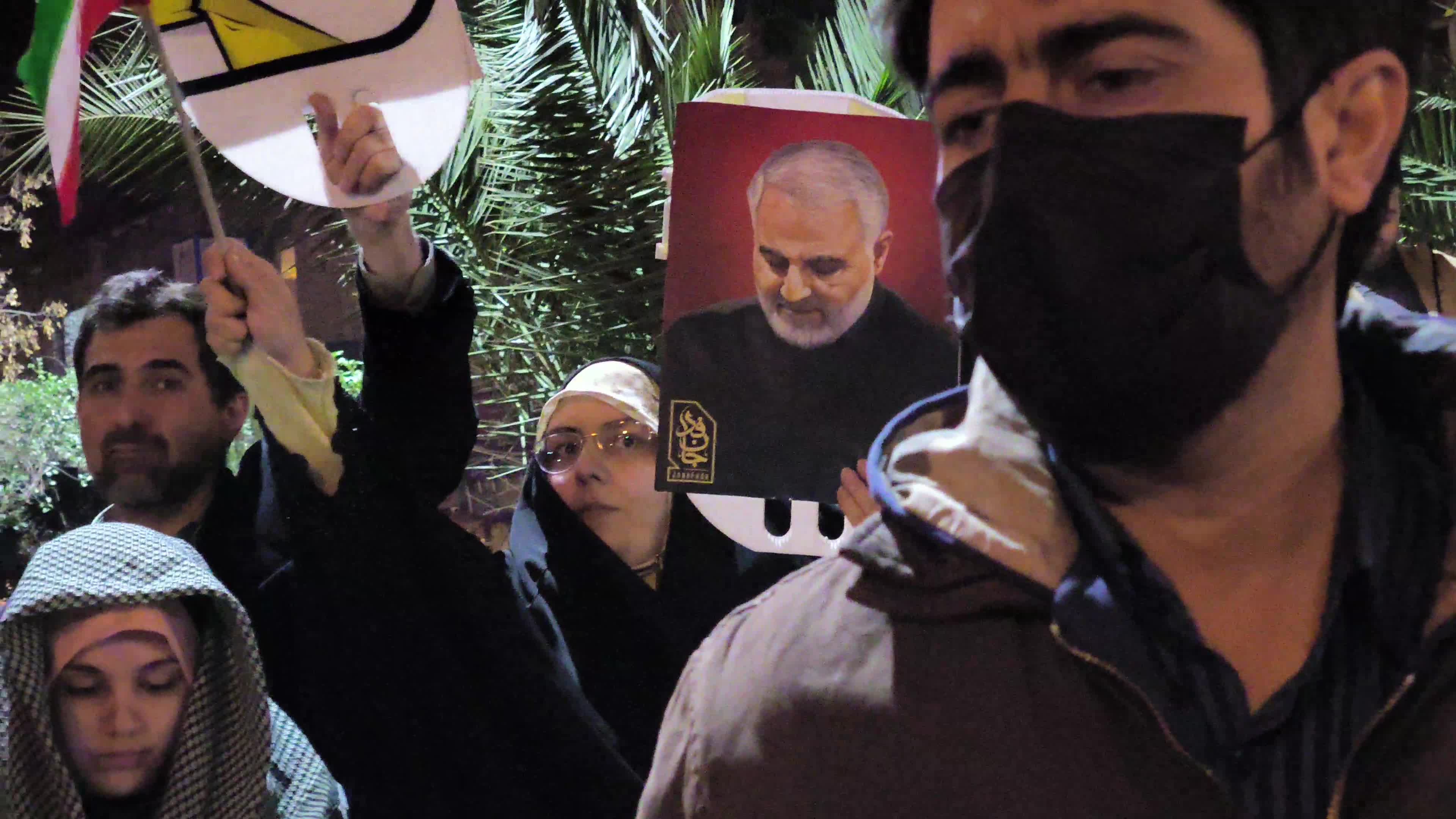 Protest to condemn U.S. and Britain airstrikes against Houthis in Yemen