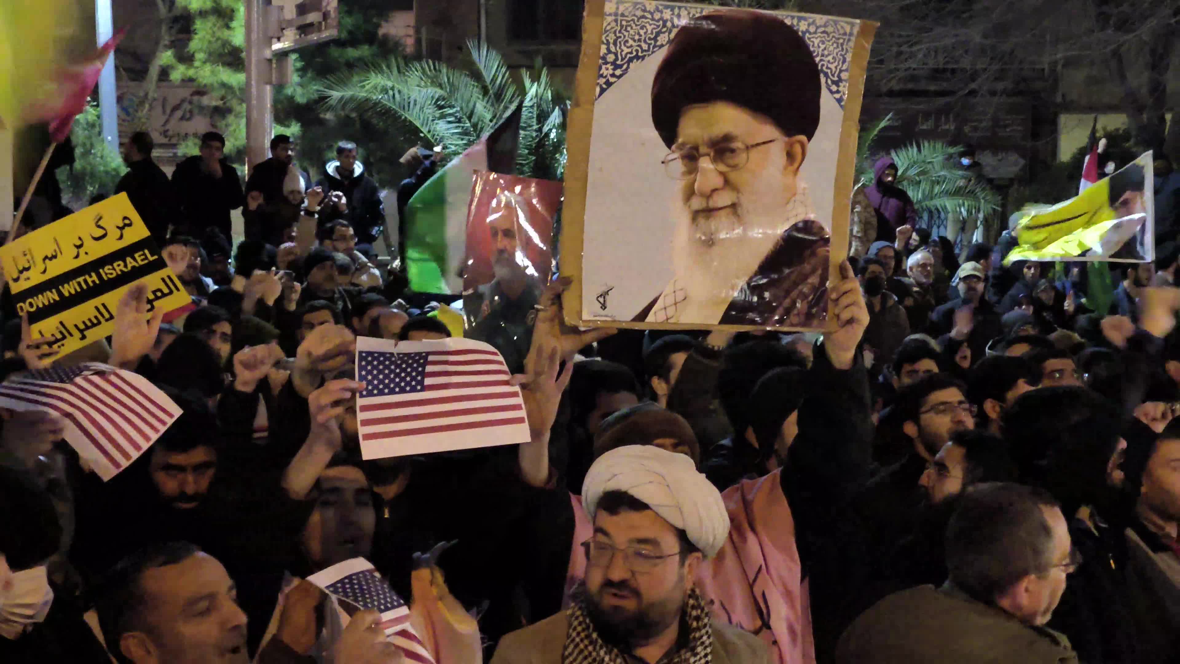 Protest to condemn U.S. and Britain airstrikes against Houthis in Yemen