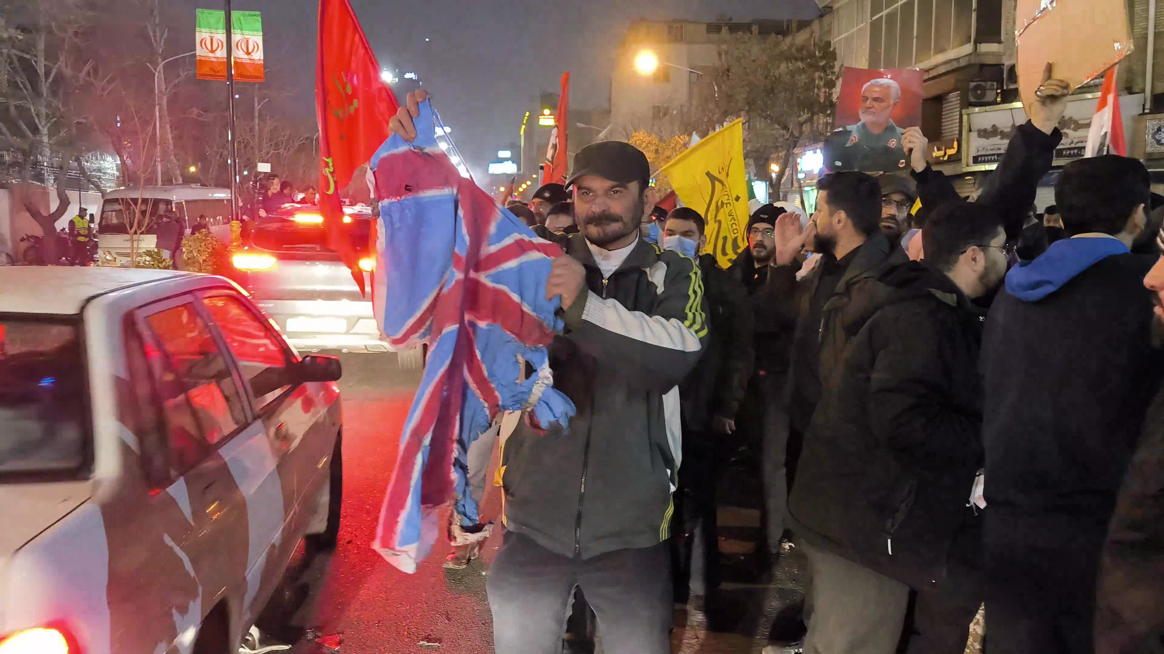 Protest to condemn U.S. and Britain airstrikes against Houthis in Yemen
