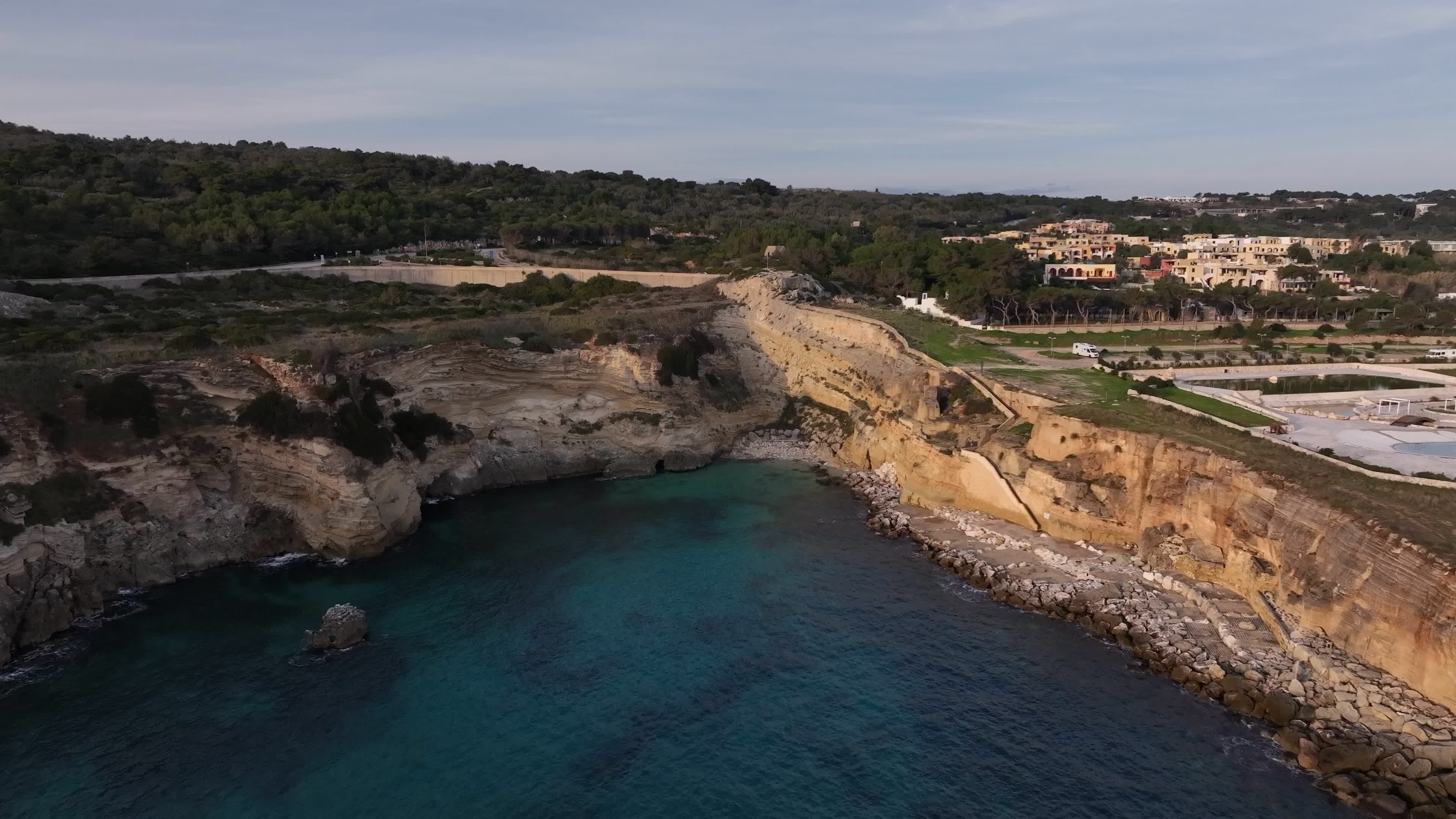 Drone View Of Porto Miggiano