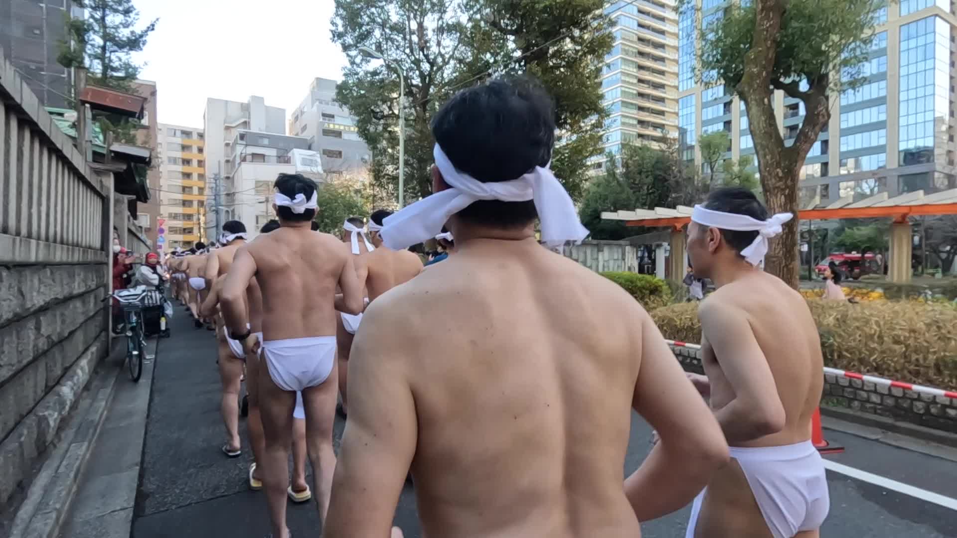 Midwinter Ice Water Bathing Ceremony in Tokyo