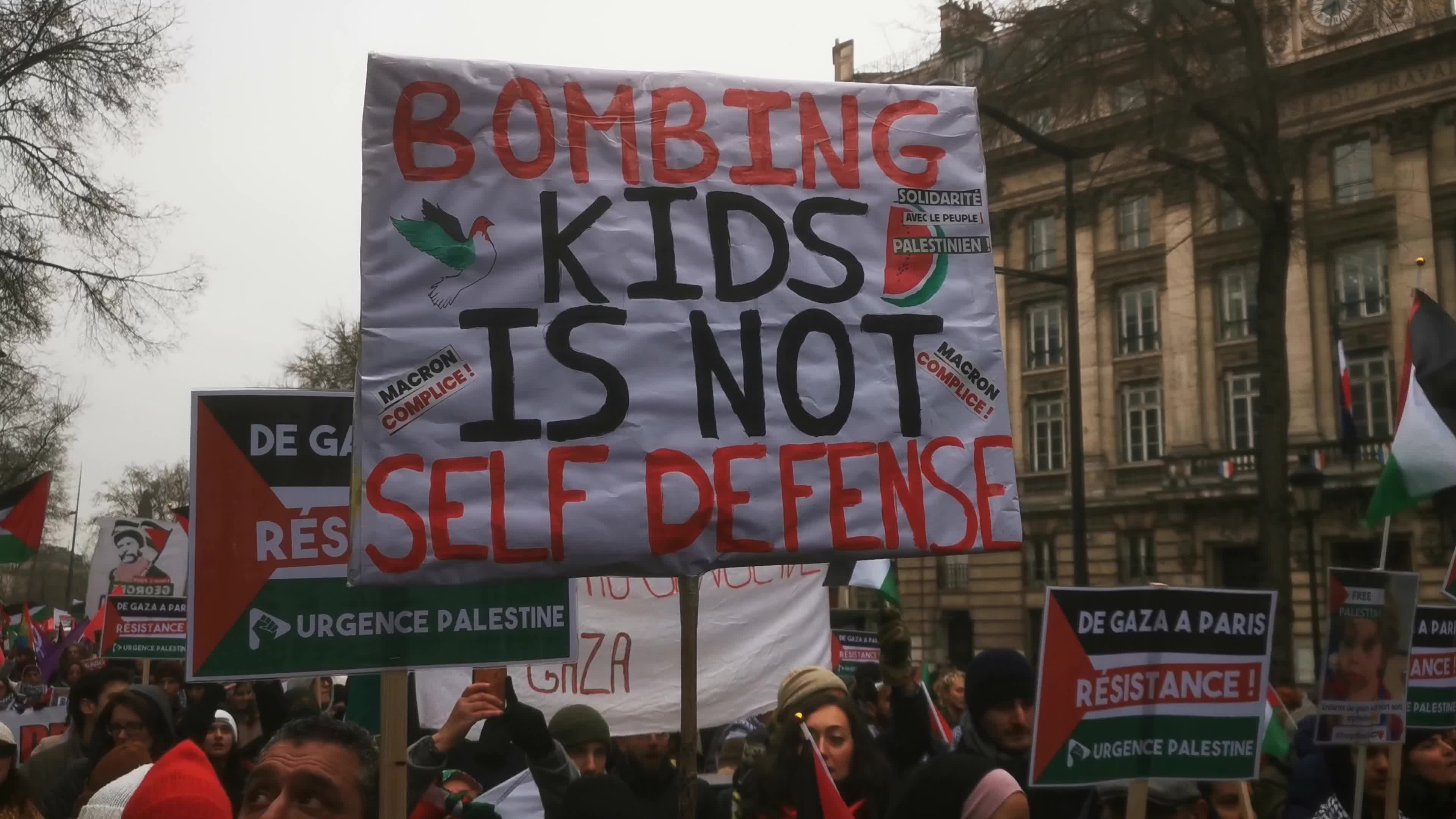 Demonstration in Paris for a Ceasefire in Gaza Palestine