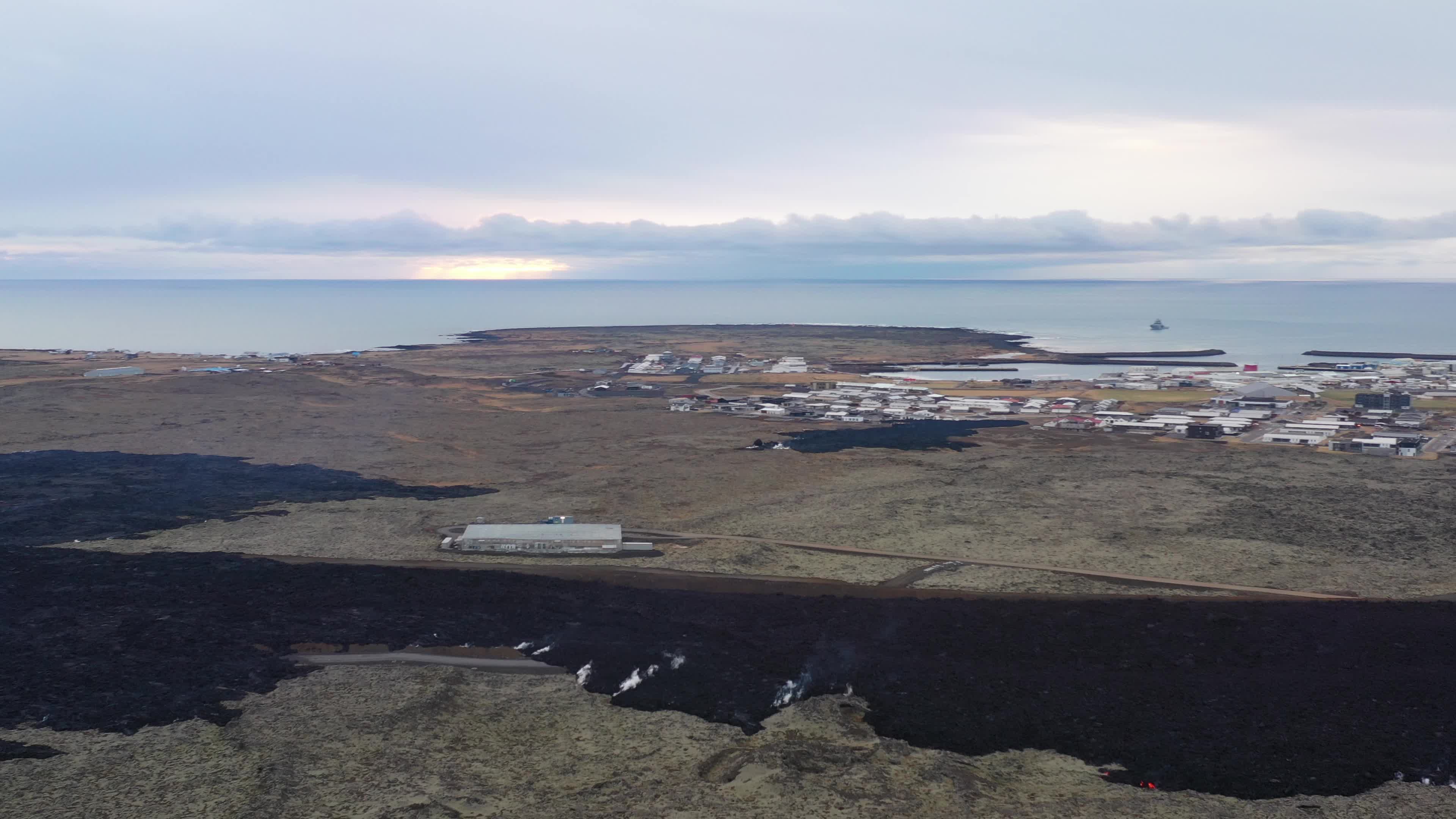 New Volcanic Eruption Started On The Reykjanes Peninsula - Drone View