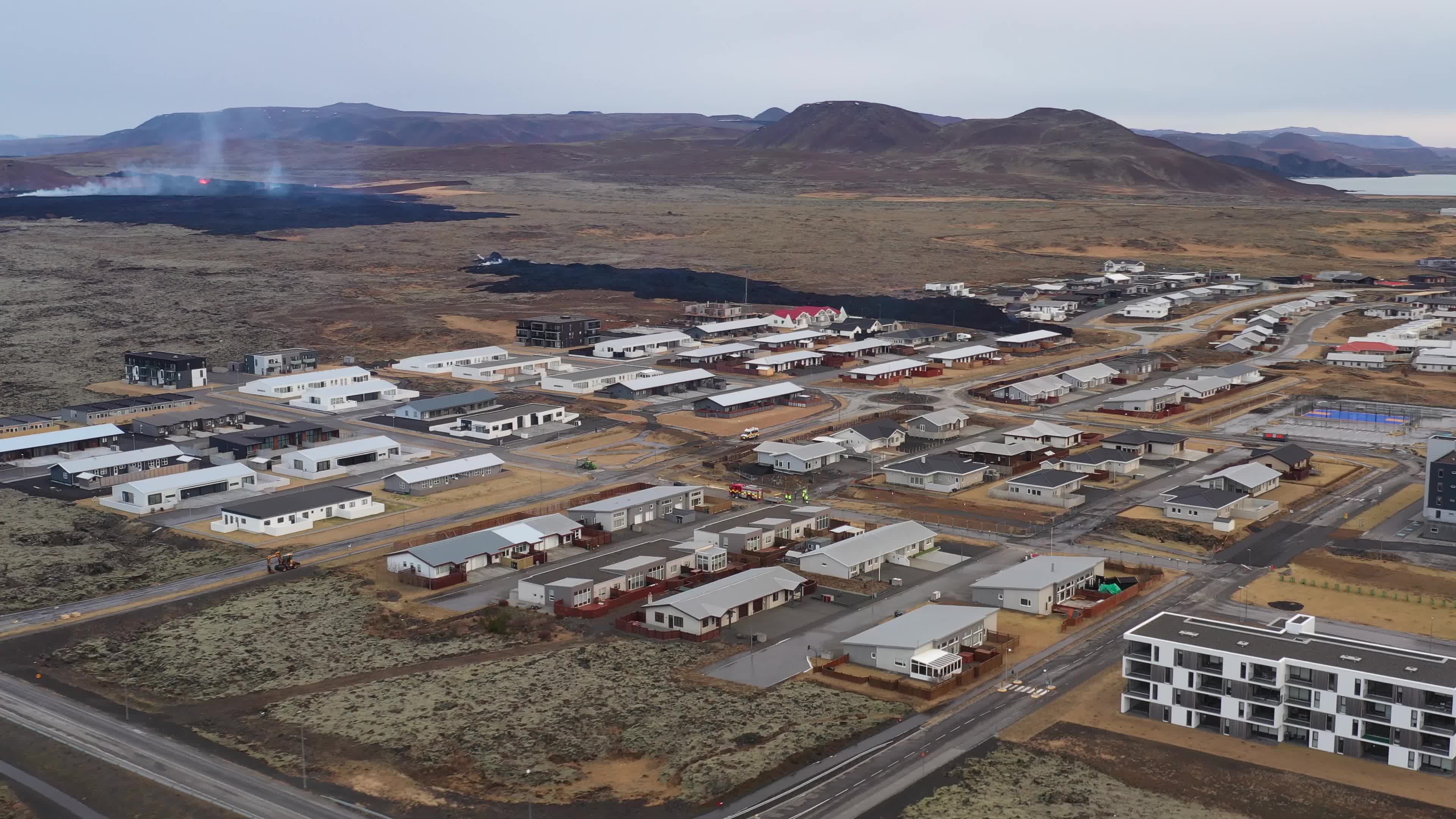 New Volcanic Eruption Started On The Reykjanes Peninsula - Drone View