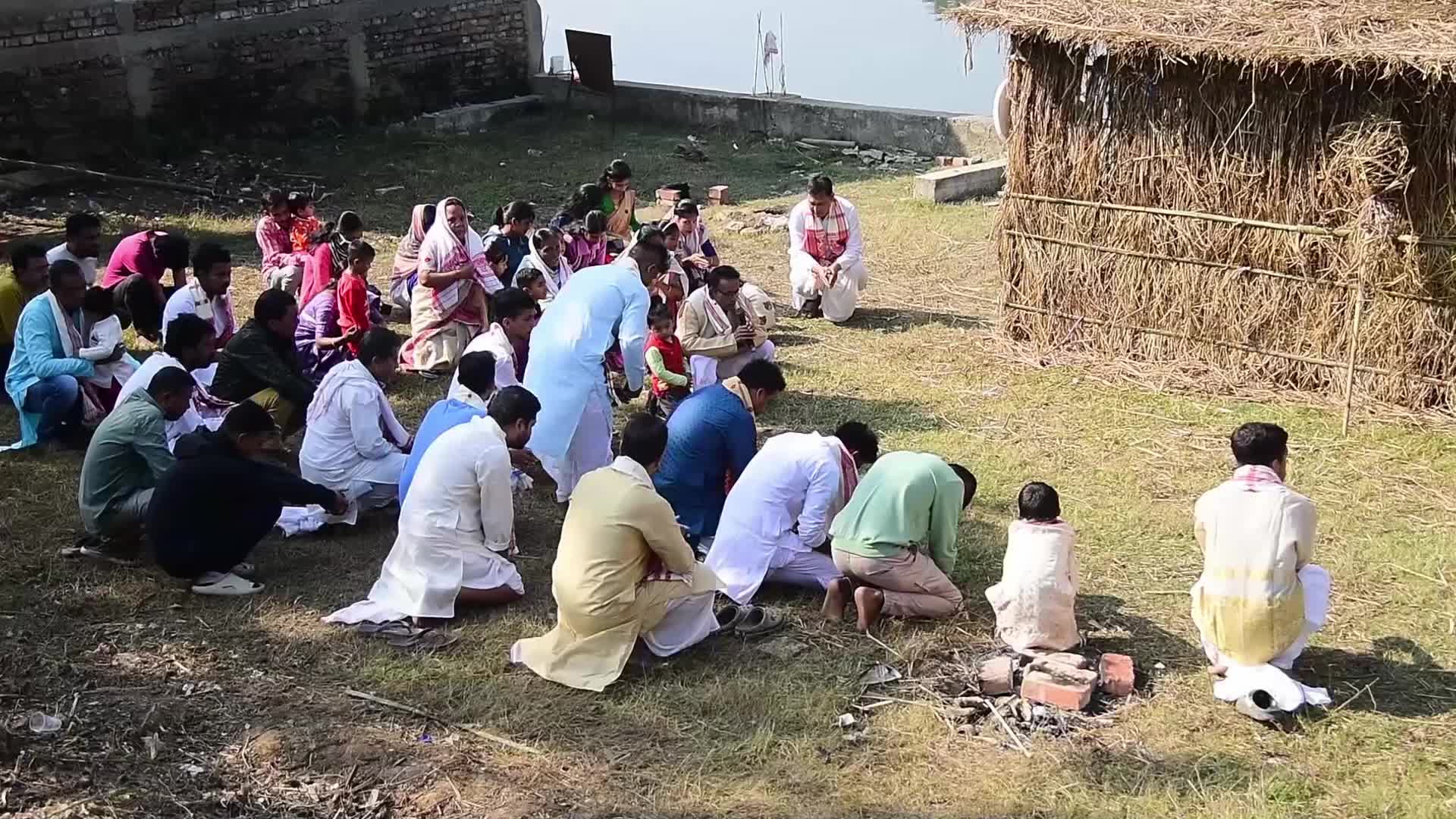 Assamese celebrate harvest festival Magh Bihu in India 