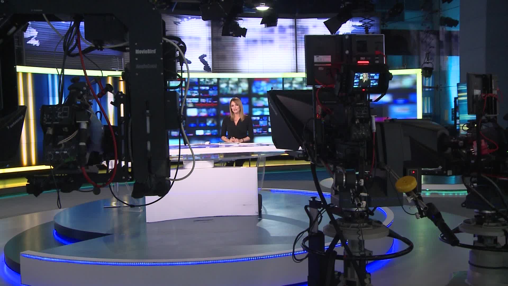 TV studio and control room